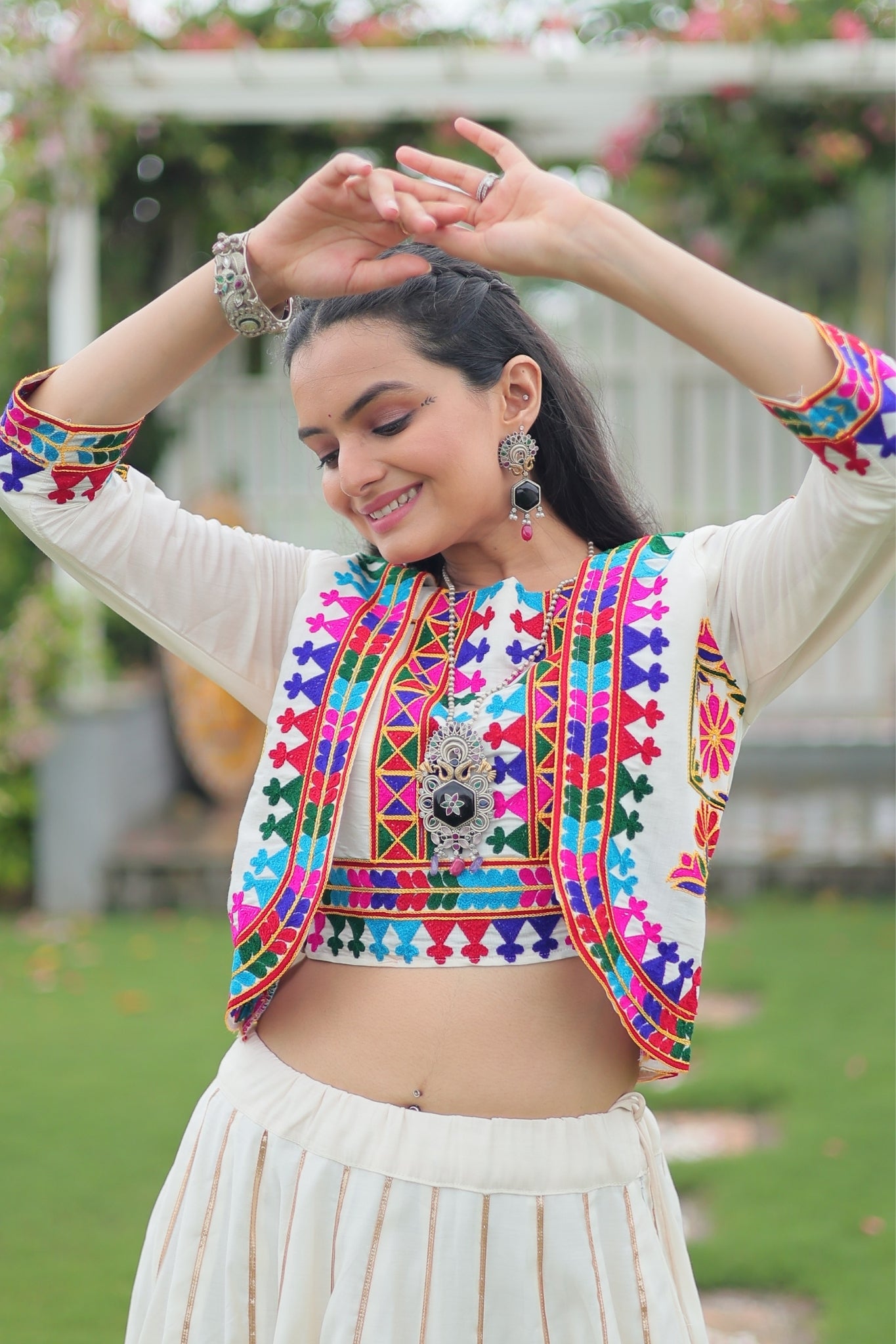 Kutchi Gamthi Embroidered Work Designer Navratri Lehenga Choli
