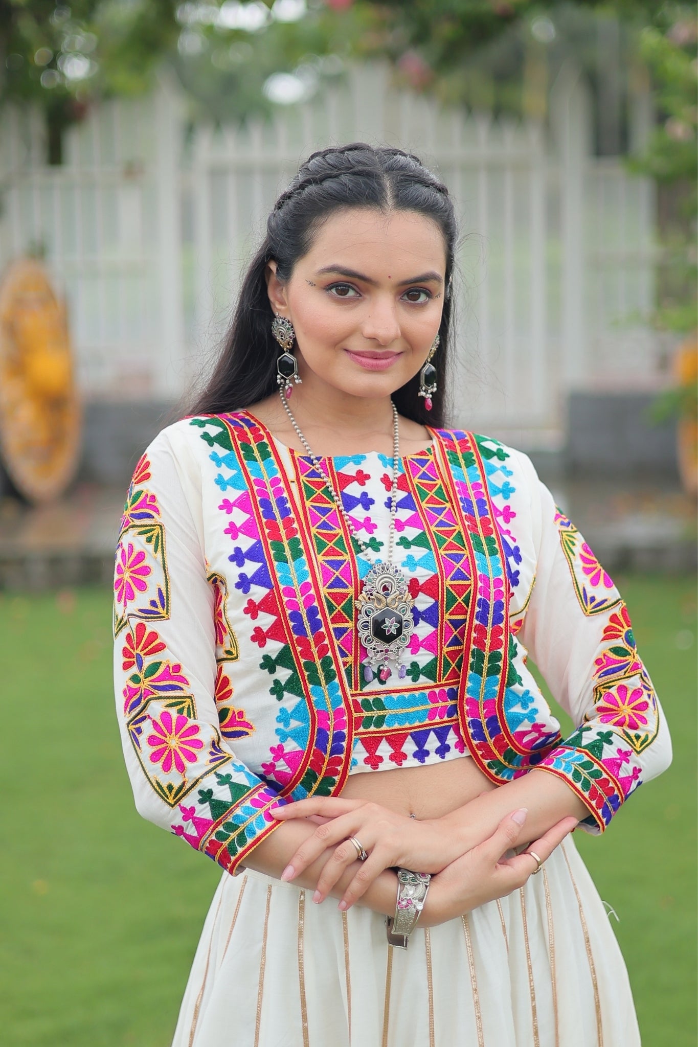 Kutchi Gamthi Embroidered Work Designer Navratri Lehenga Choli