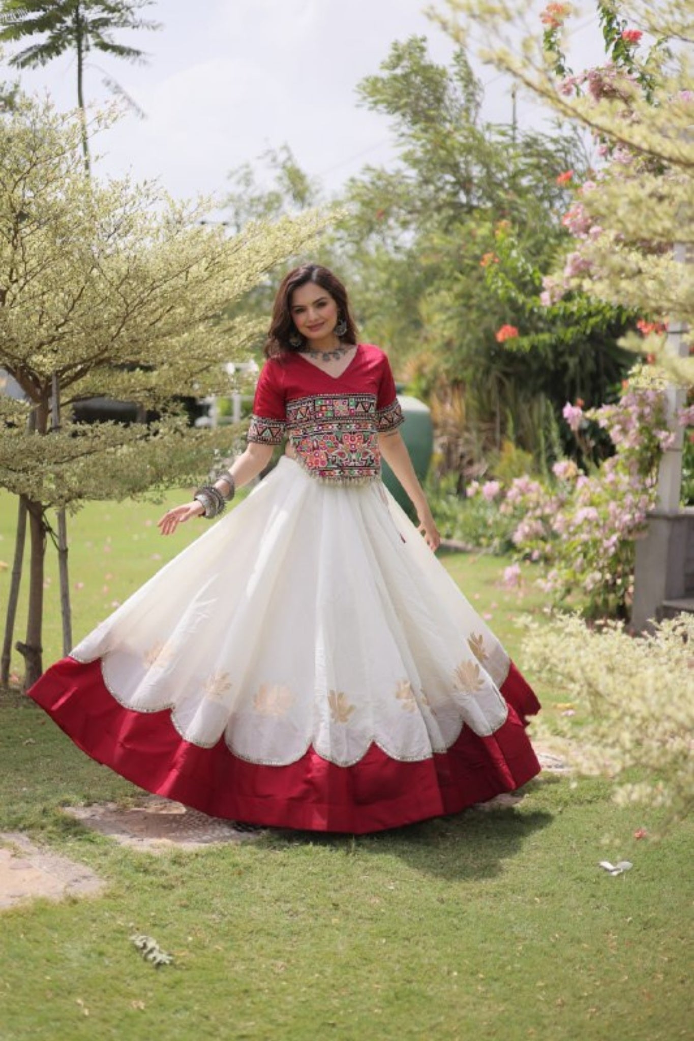 Raasrang Traditional Kutchi Work Lehenga Choli For Navratri