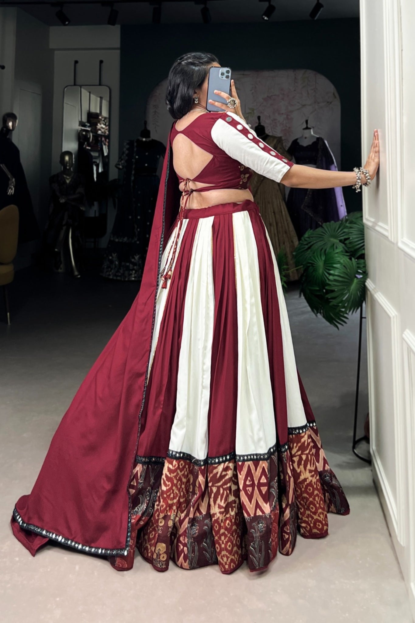 Pure Rayon Printed Gota Patti Touch Up Mirror Work Designer Lehenga Choli