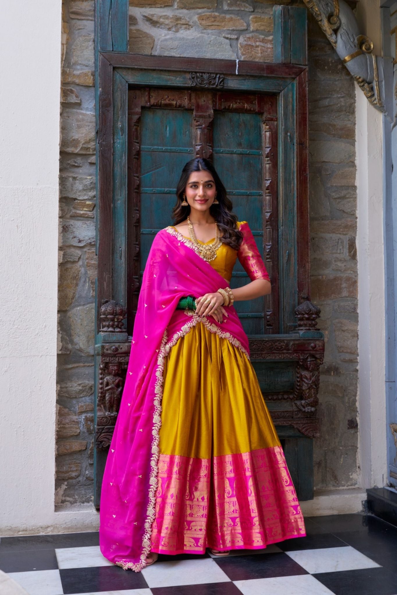 Tarika Narayan Pattu South Indian Lehenga Set
