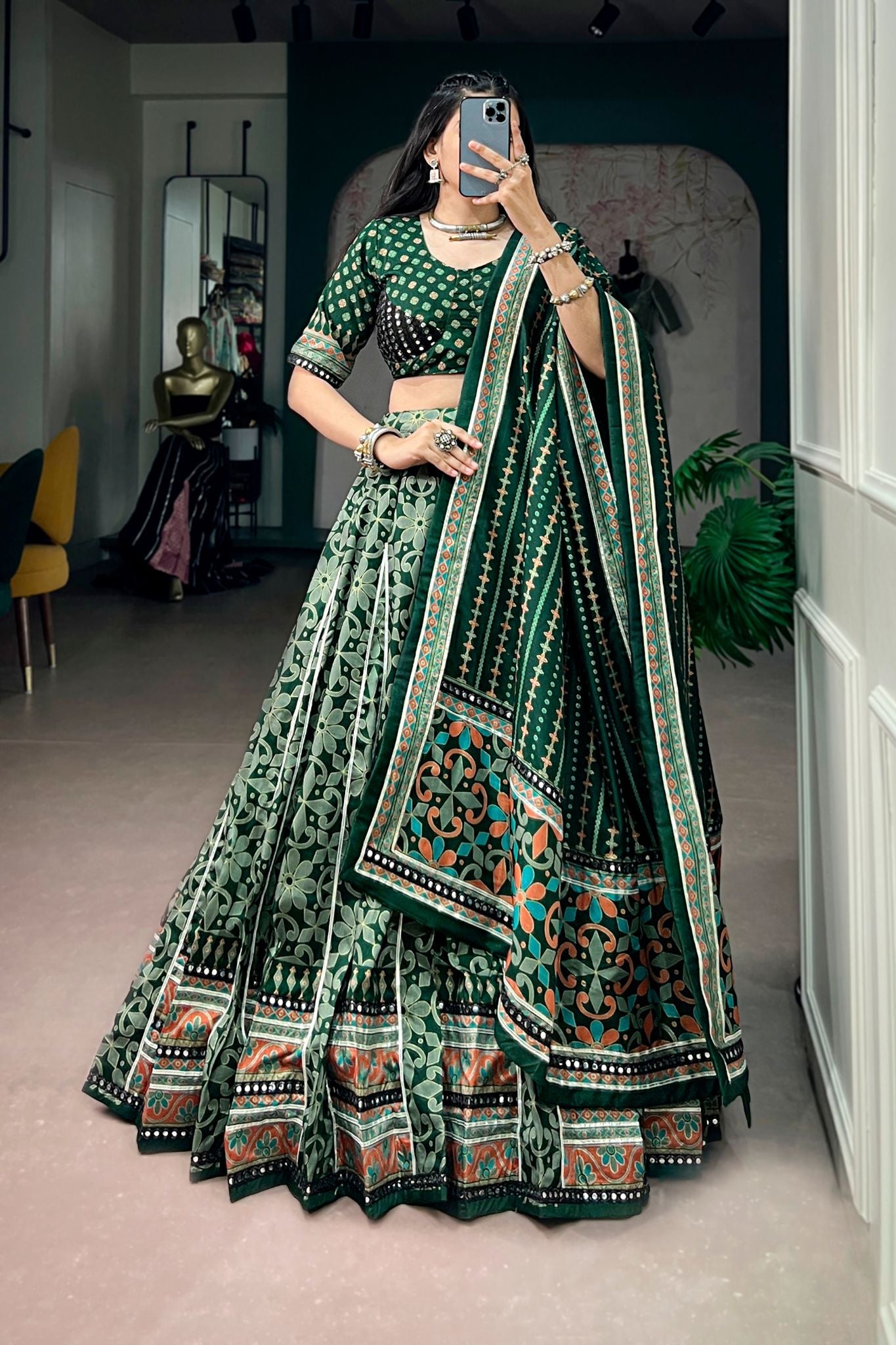 Raasrang Traditional Designer Navratri Lehenga Choli In Premium Tasar Silk