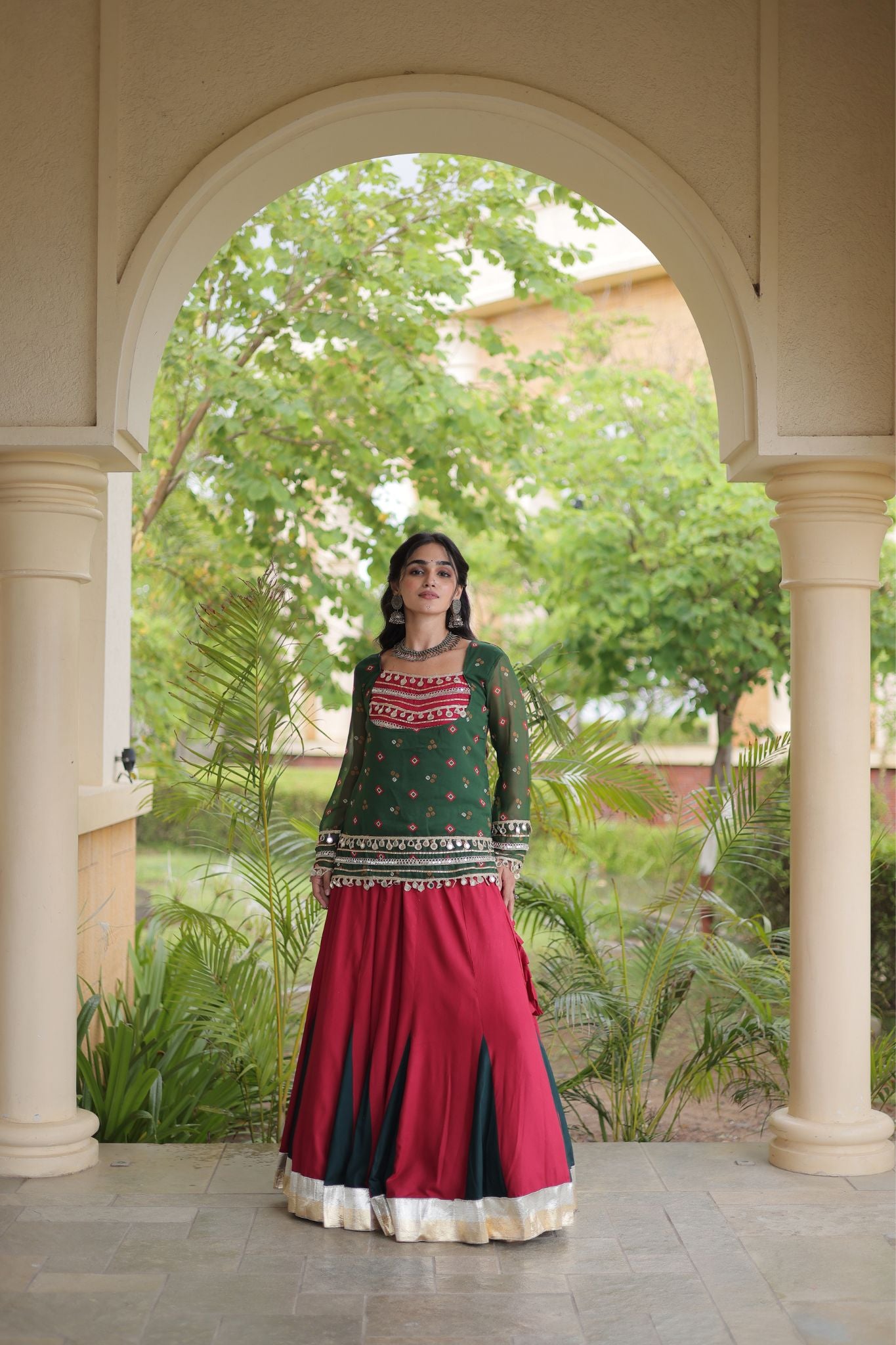 Raasrang Special Navratri Designer Lehenga Choli With Bandhani Printed Jacket For Women