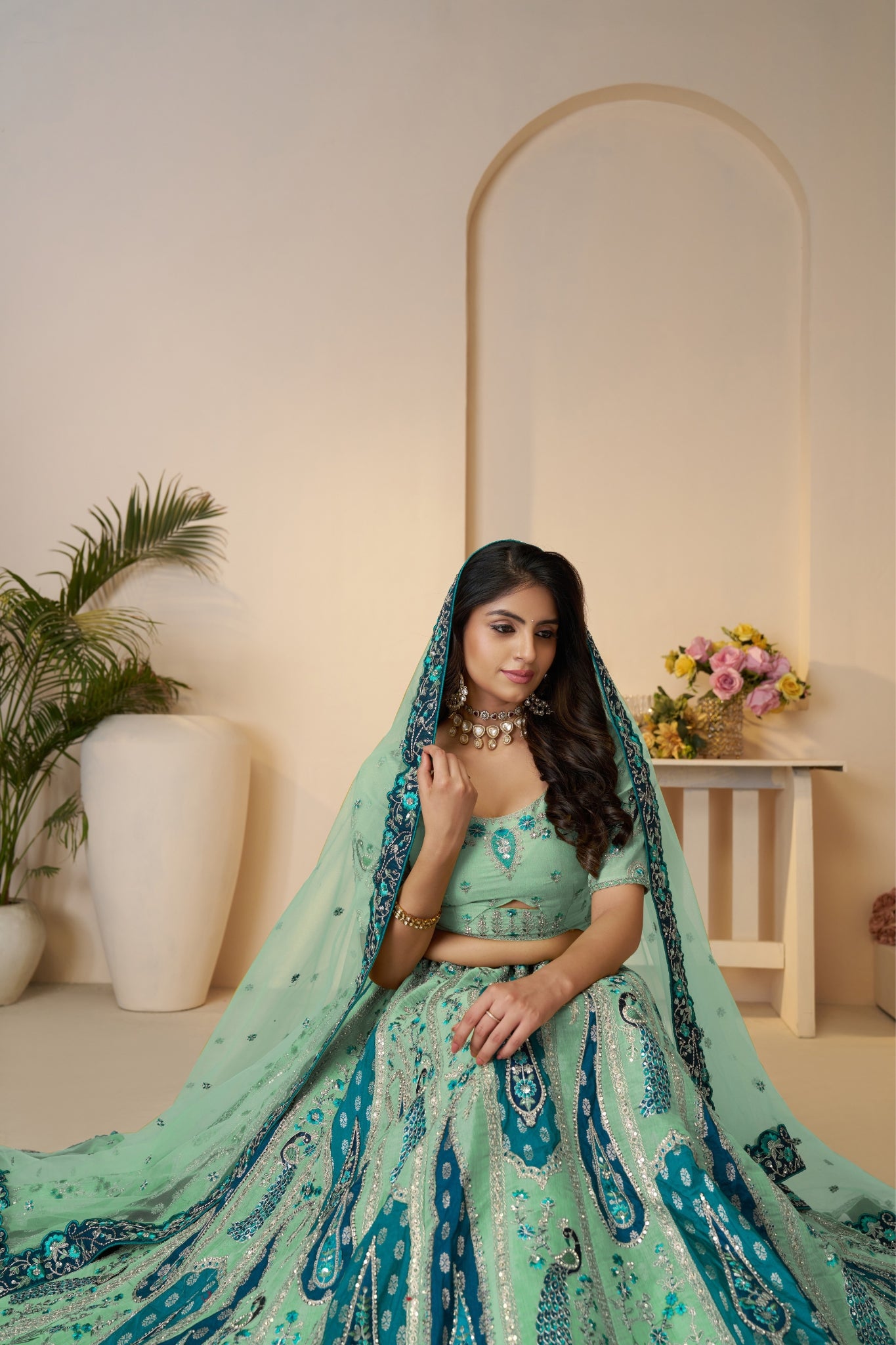 Perfect Wedding Designer Banarasi Silk Lehenga Choli Set