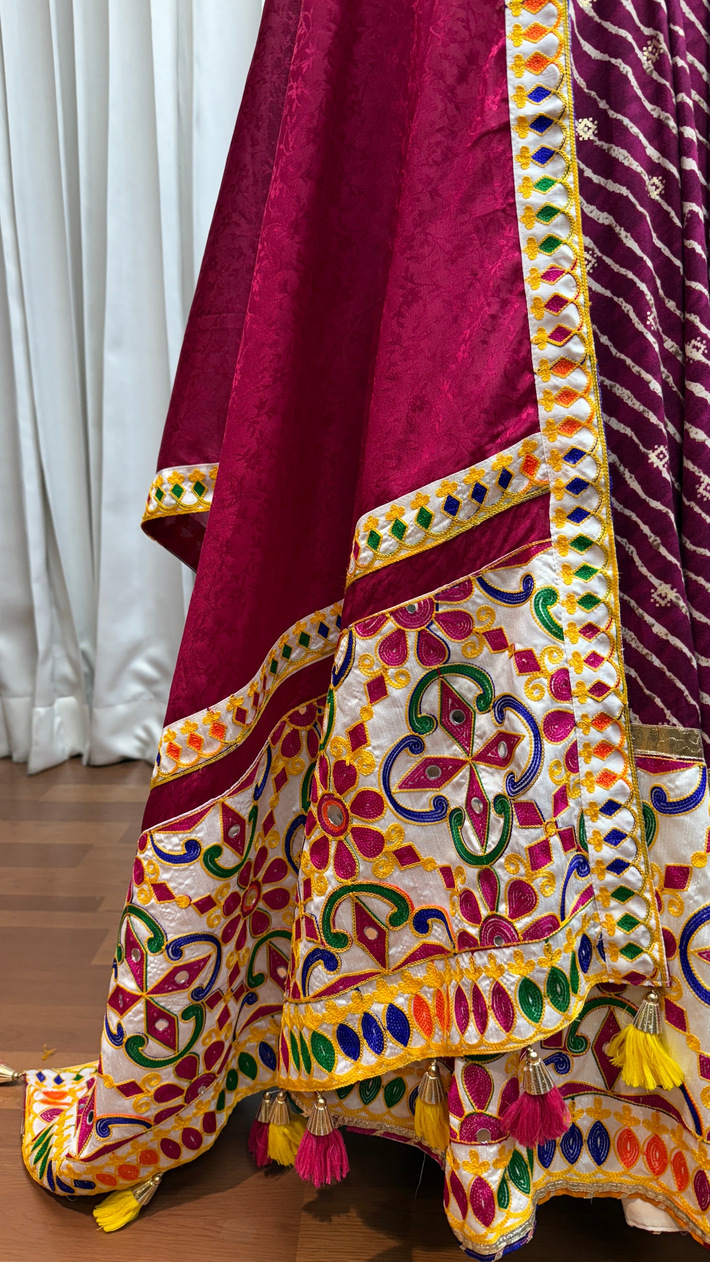 Navratri Designer Beautiful Tread Embroidered With Mirror Work Lehenga Choli