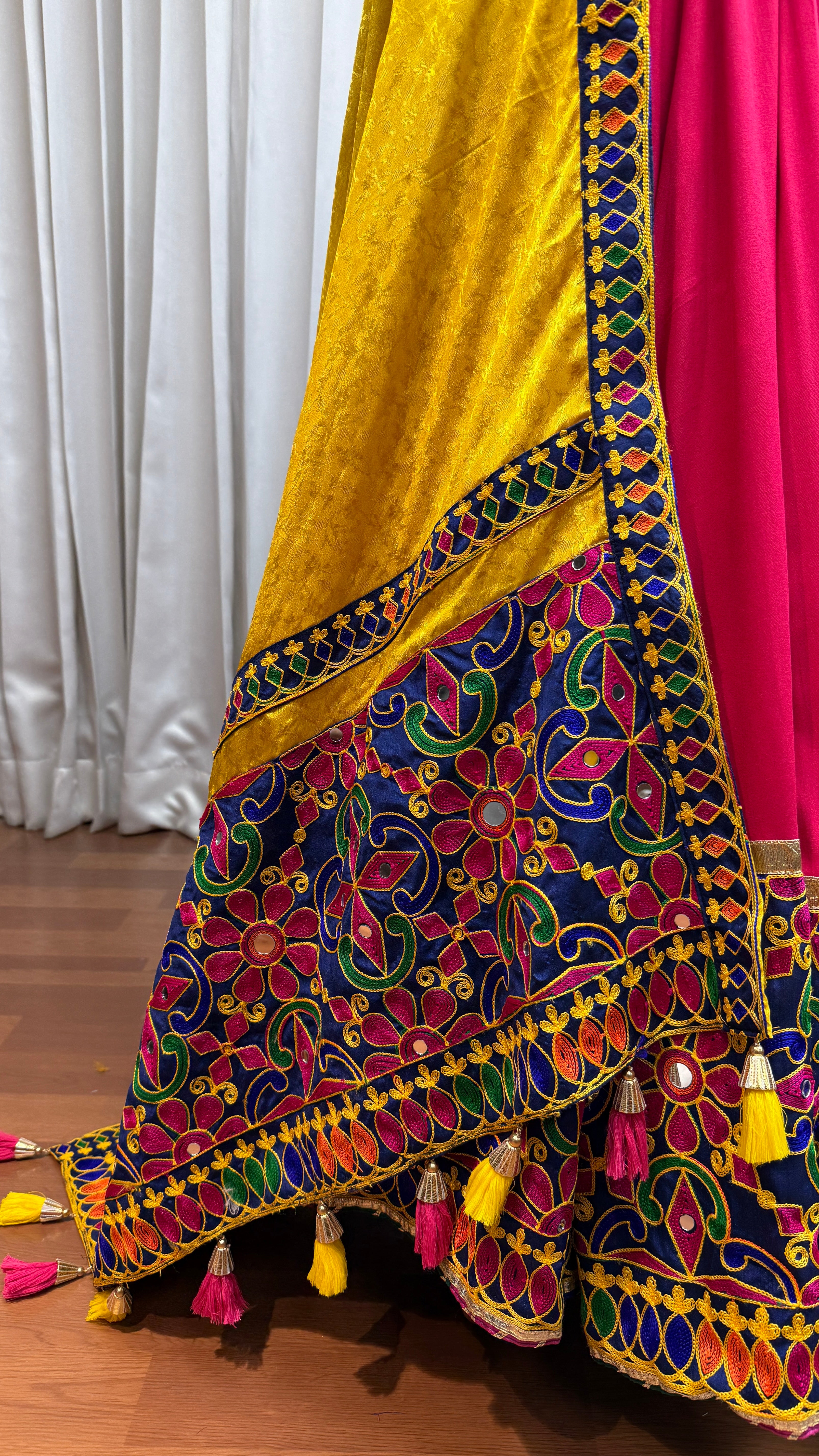 Multi Color Elegant Designer Navratri Stylish Viscose Cotton Lehenga Choli