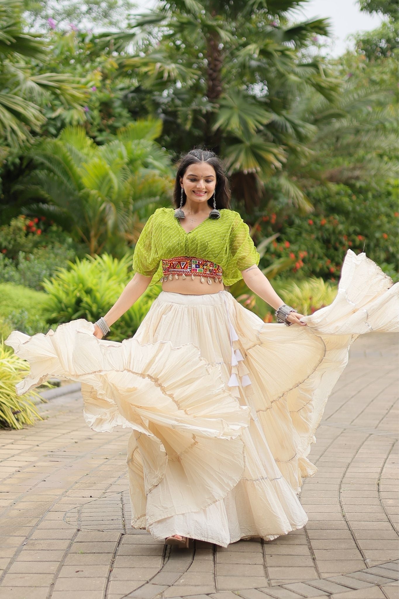 Standard Frill Design Navratri Lehenga Choli