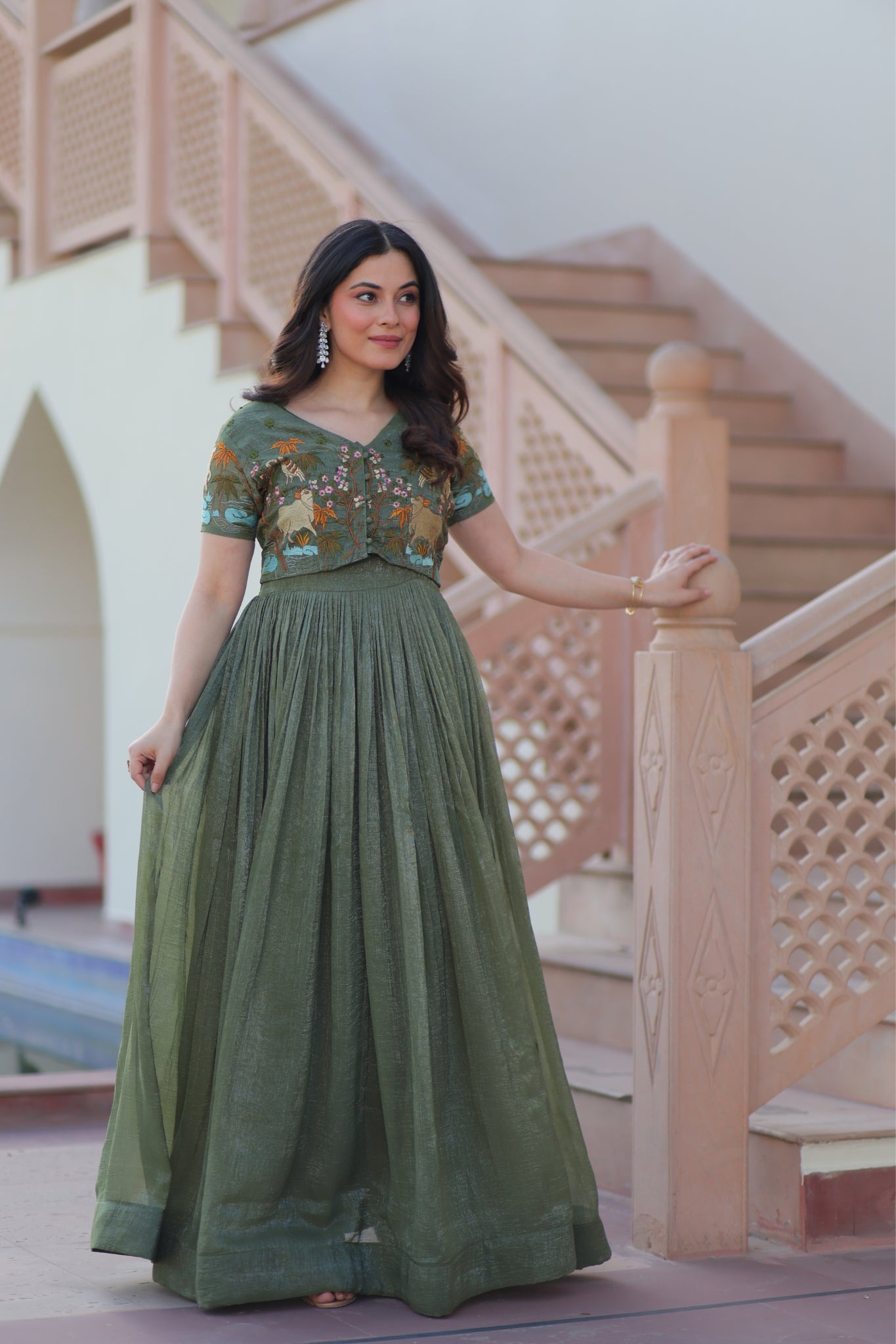 Beautiful Embroidered Designer Crafted Women Gown
