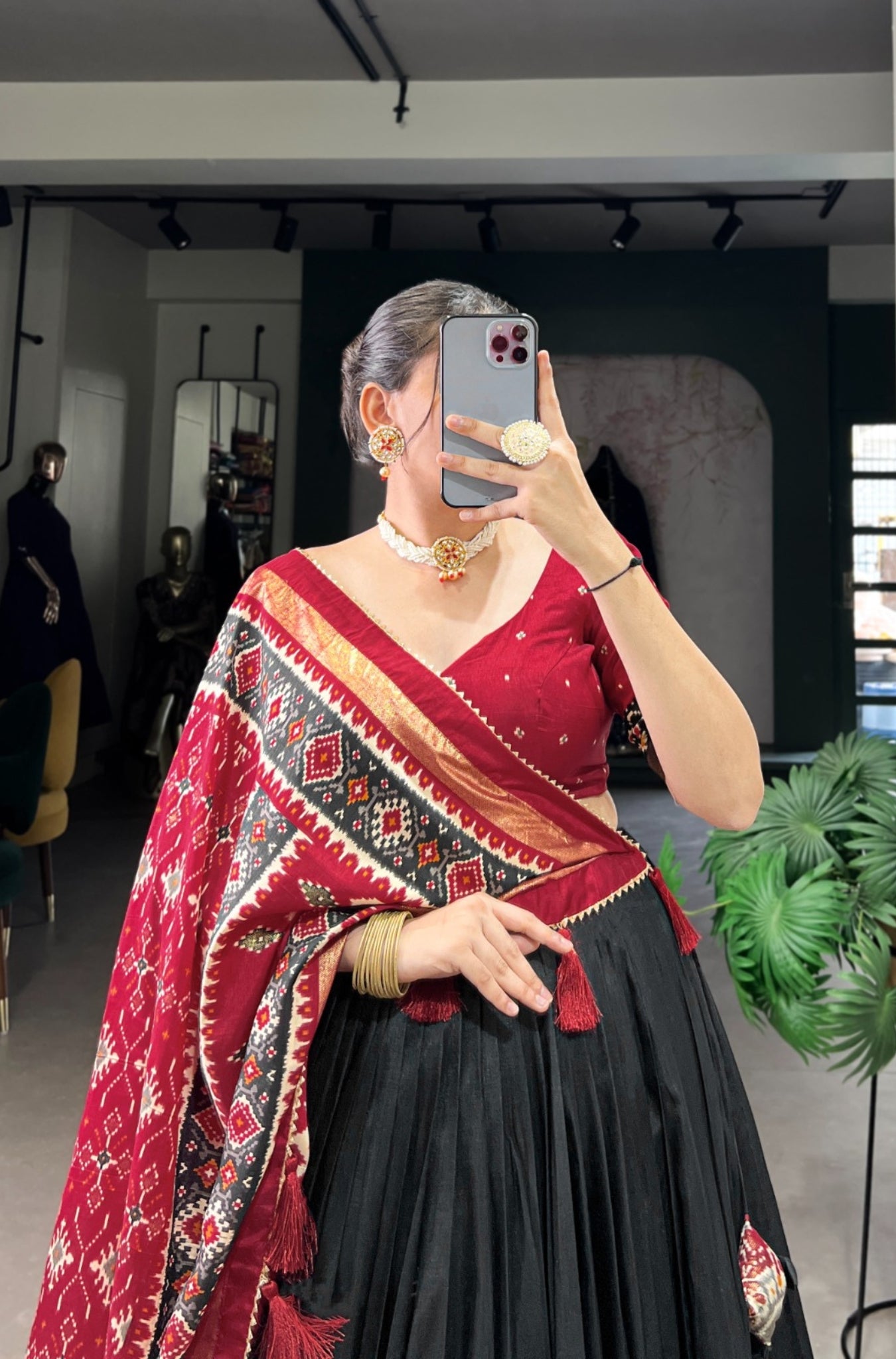 Tradition Tussar Silk Patola Printed Lehenga Choli