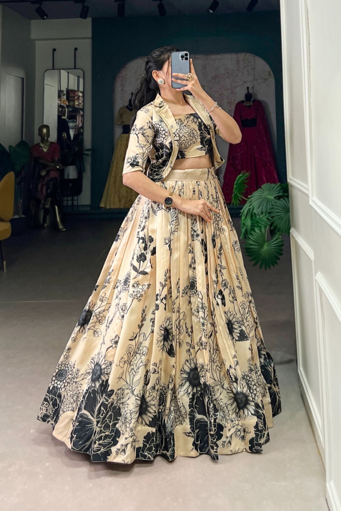 Floral Printed Stylish Designer Lehenga choli
