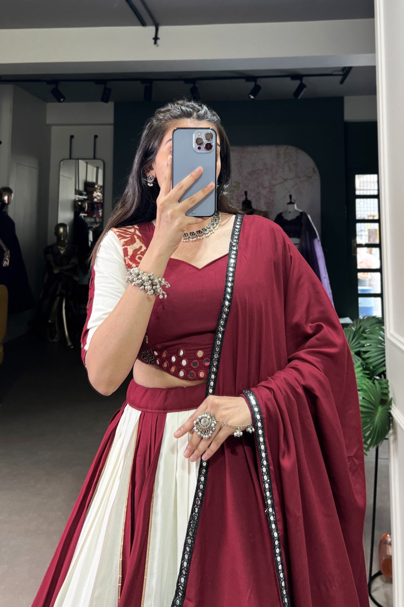 Pure Rayon Printed Gota Patti Touch Up Mirror Work Designer Lehenga Choli