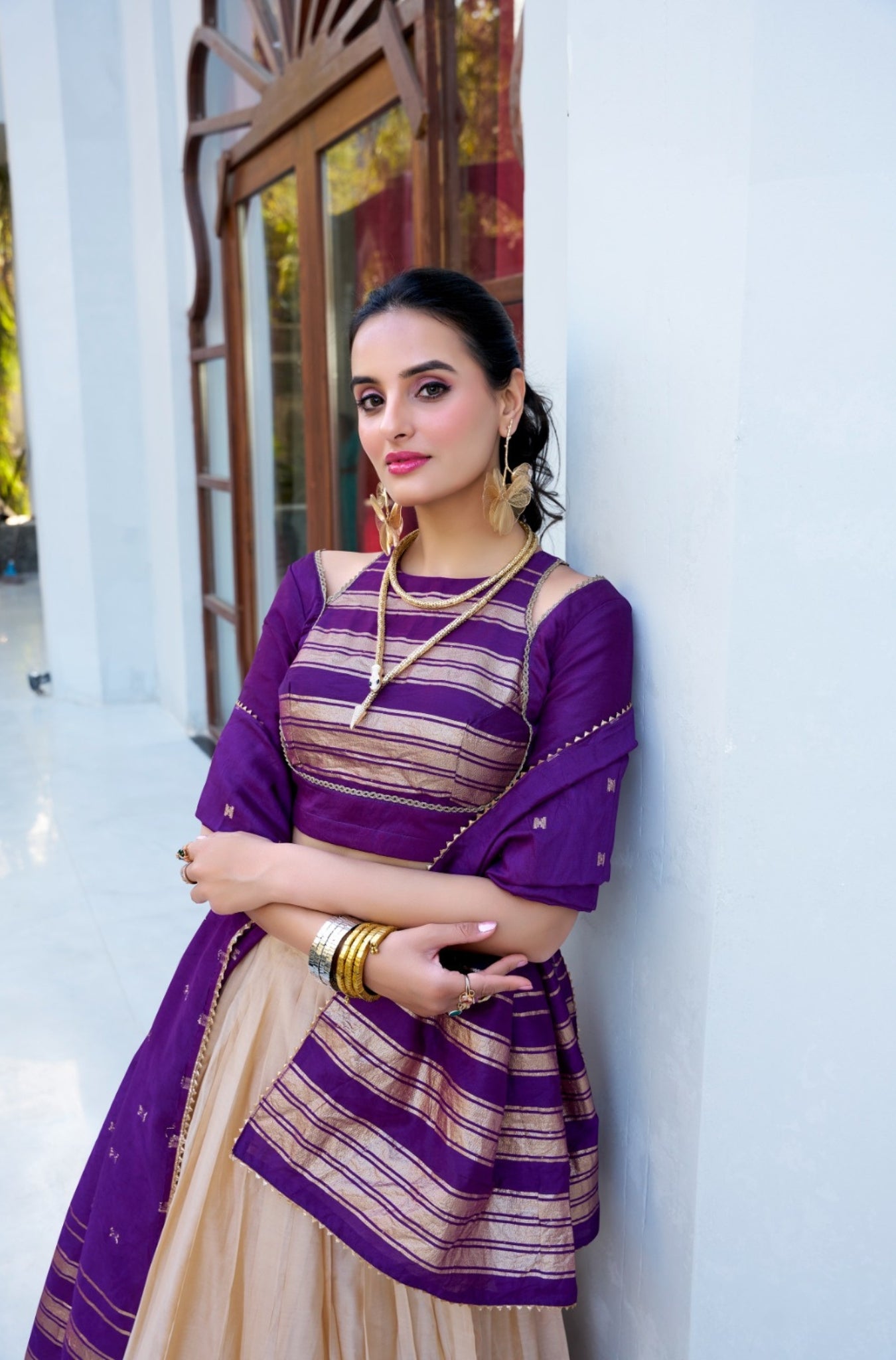 Beautiful Pure Chanderi Stunning Lehenga Choli