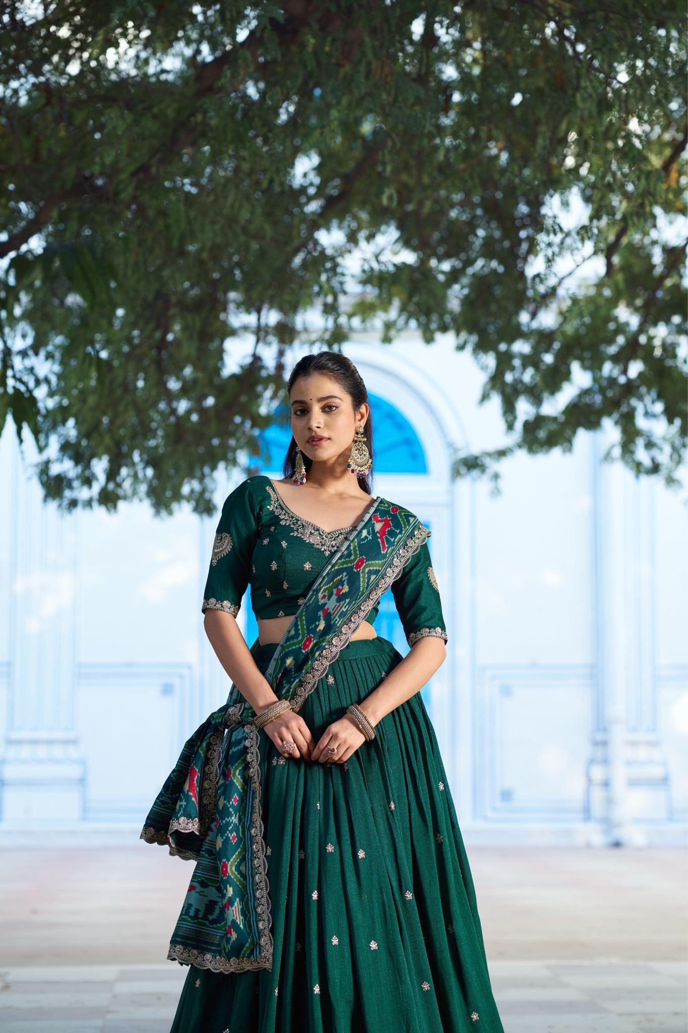 Premium Vichitra Silk Lehenga Choli For Women With Dupatta