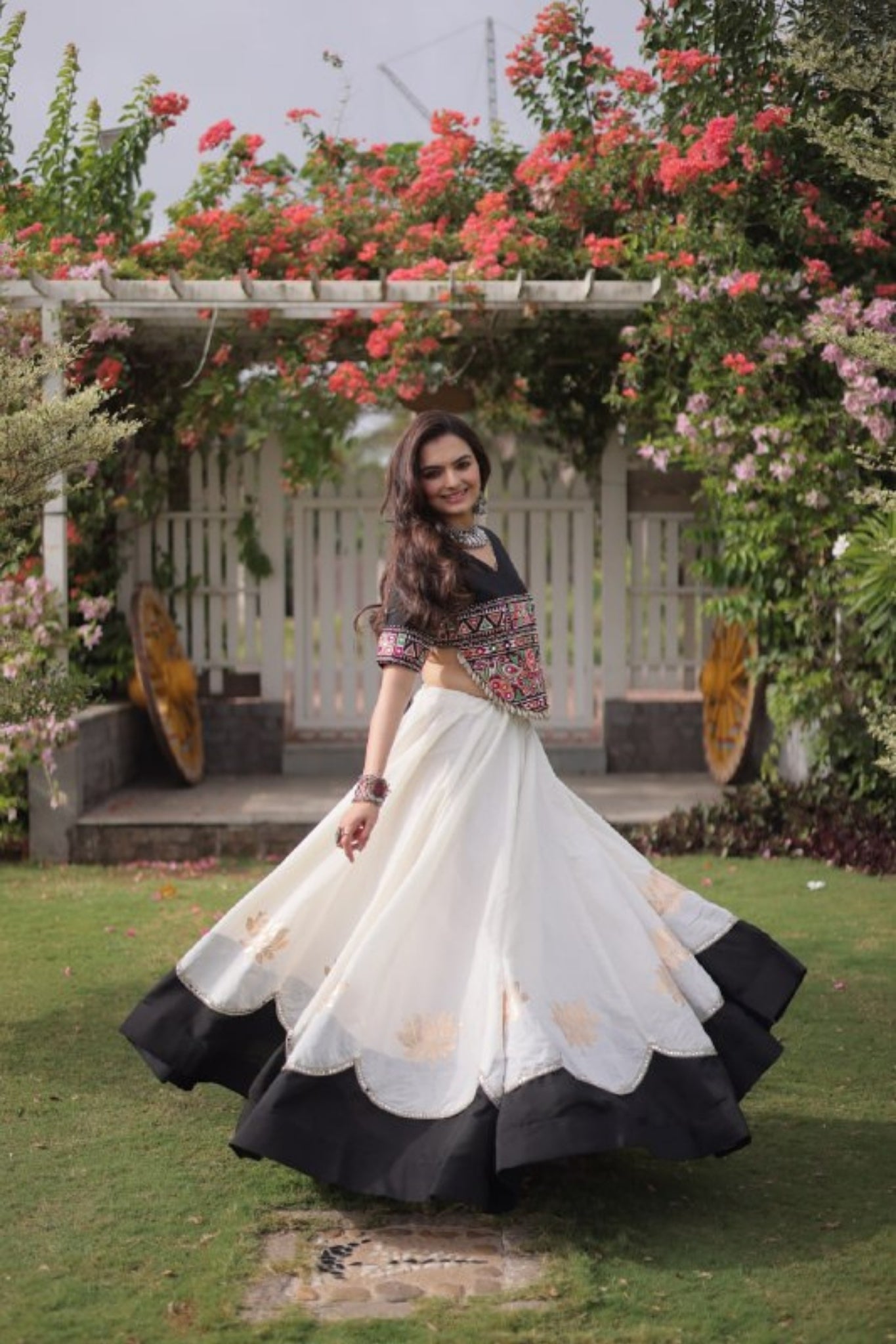 Raasrang Traditional Kutchi Work Lehenga Choli For Navratri