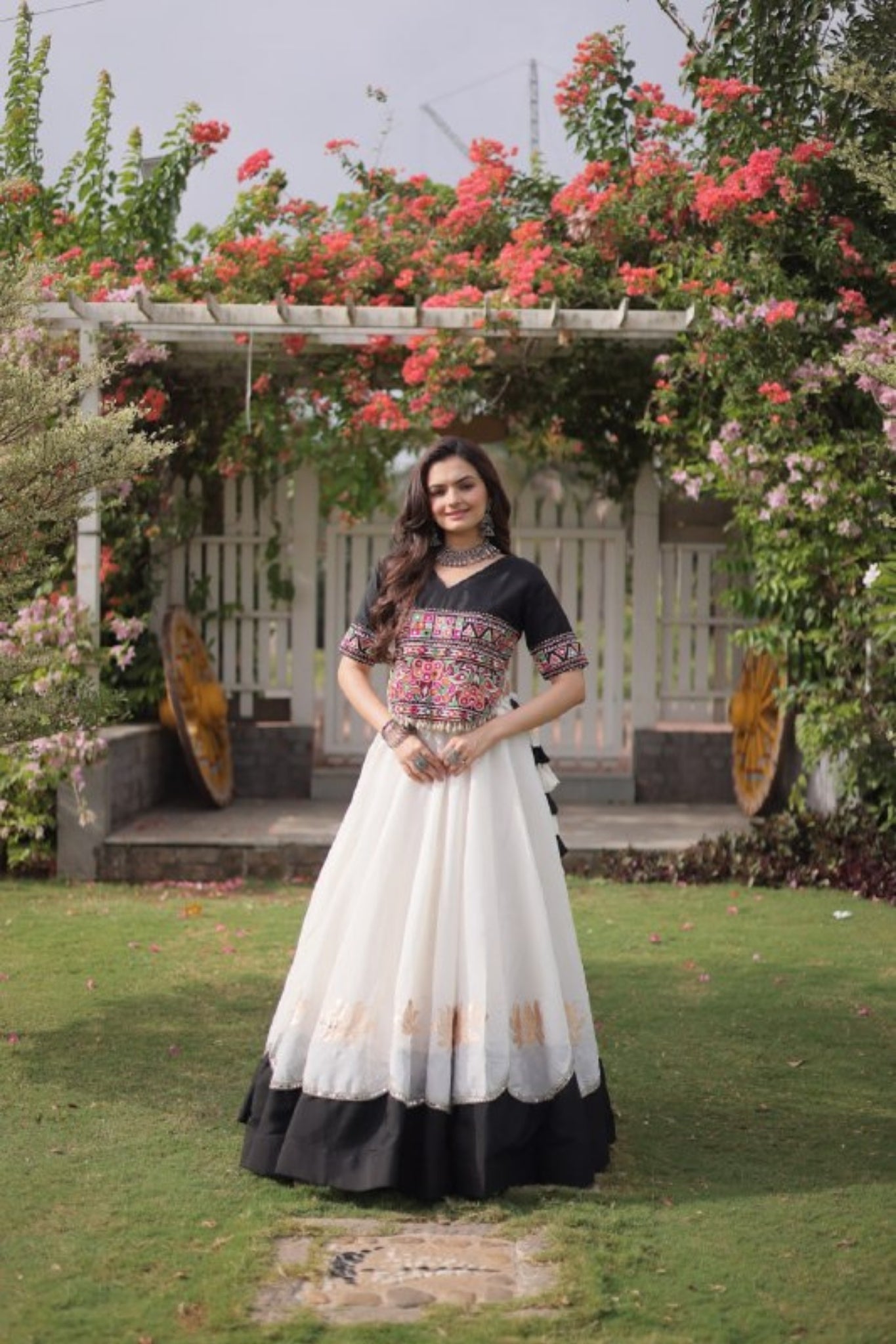 Raasrang Traditional Kutchi Work Lehenga Choli For Navratri