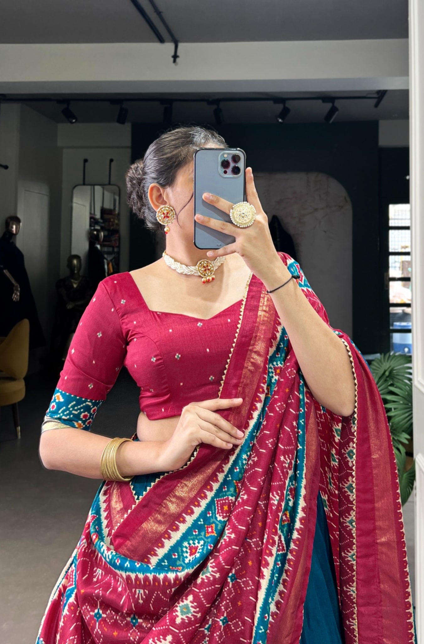 Tradition Tussar Silk Patola Printed Lehenga Choli