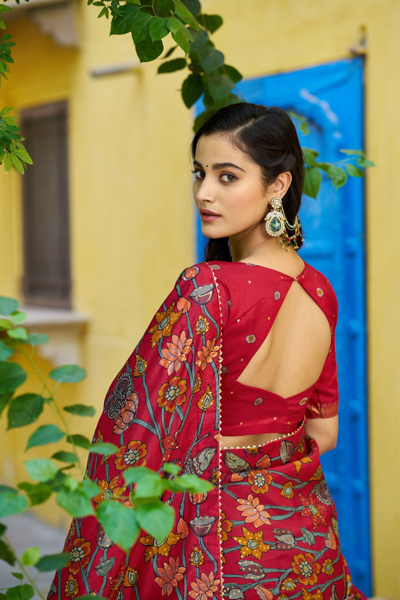 Kalamkari Print With Foil Work Lehenga Choli