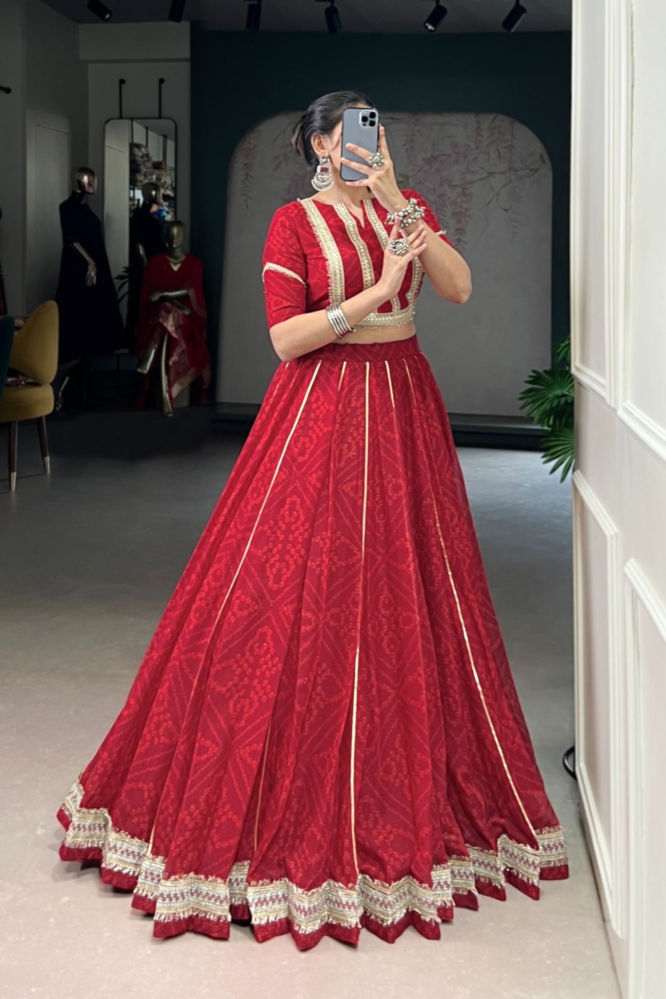 Navratri Special Trending Bandhej Lehenga Choli