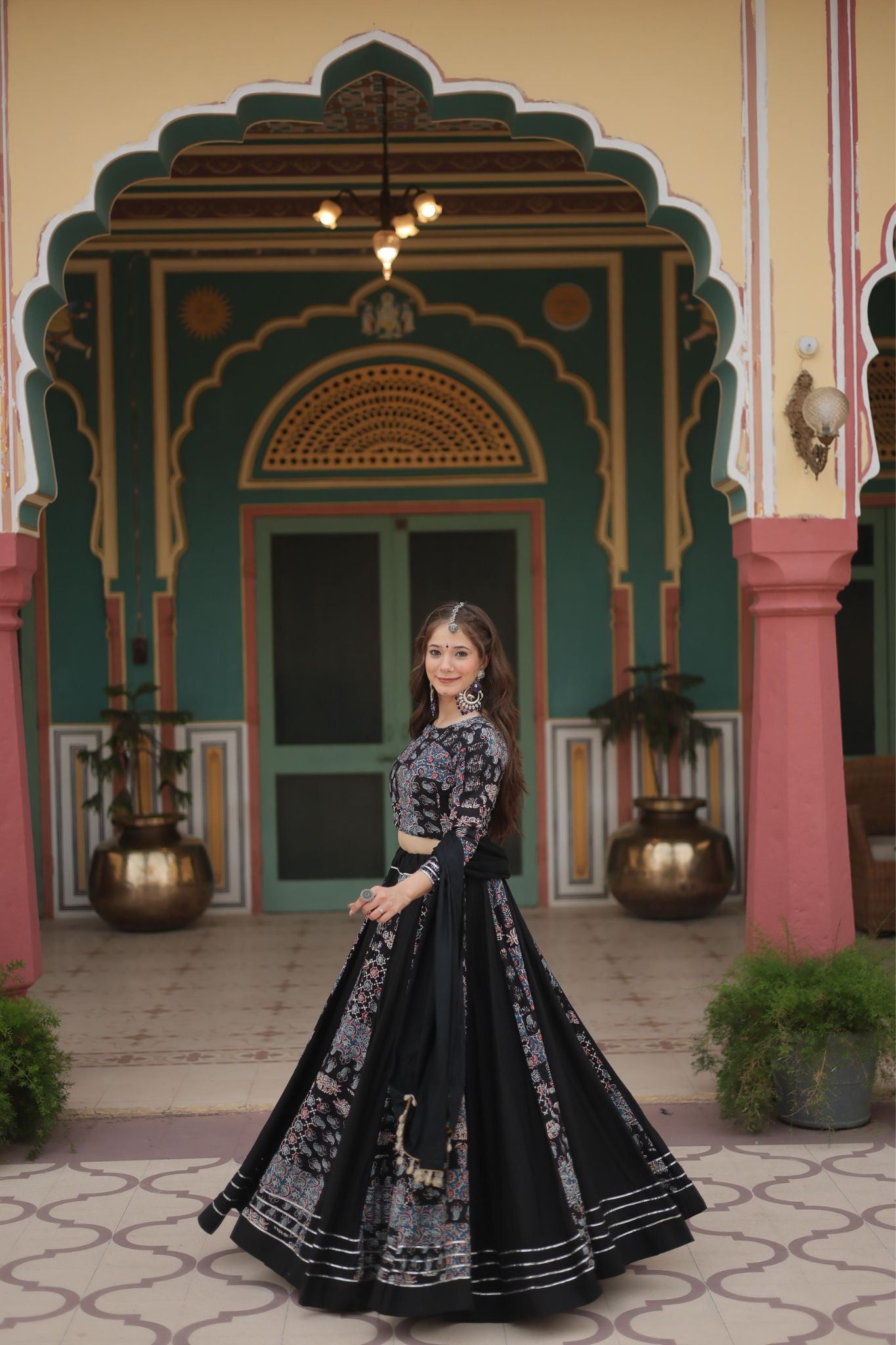 Printed Readymade Rayon Designer Navratri Lehenga Choli