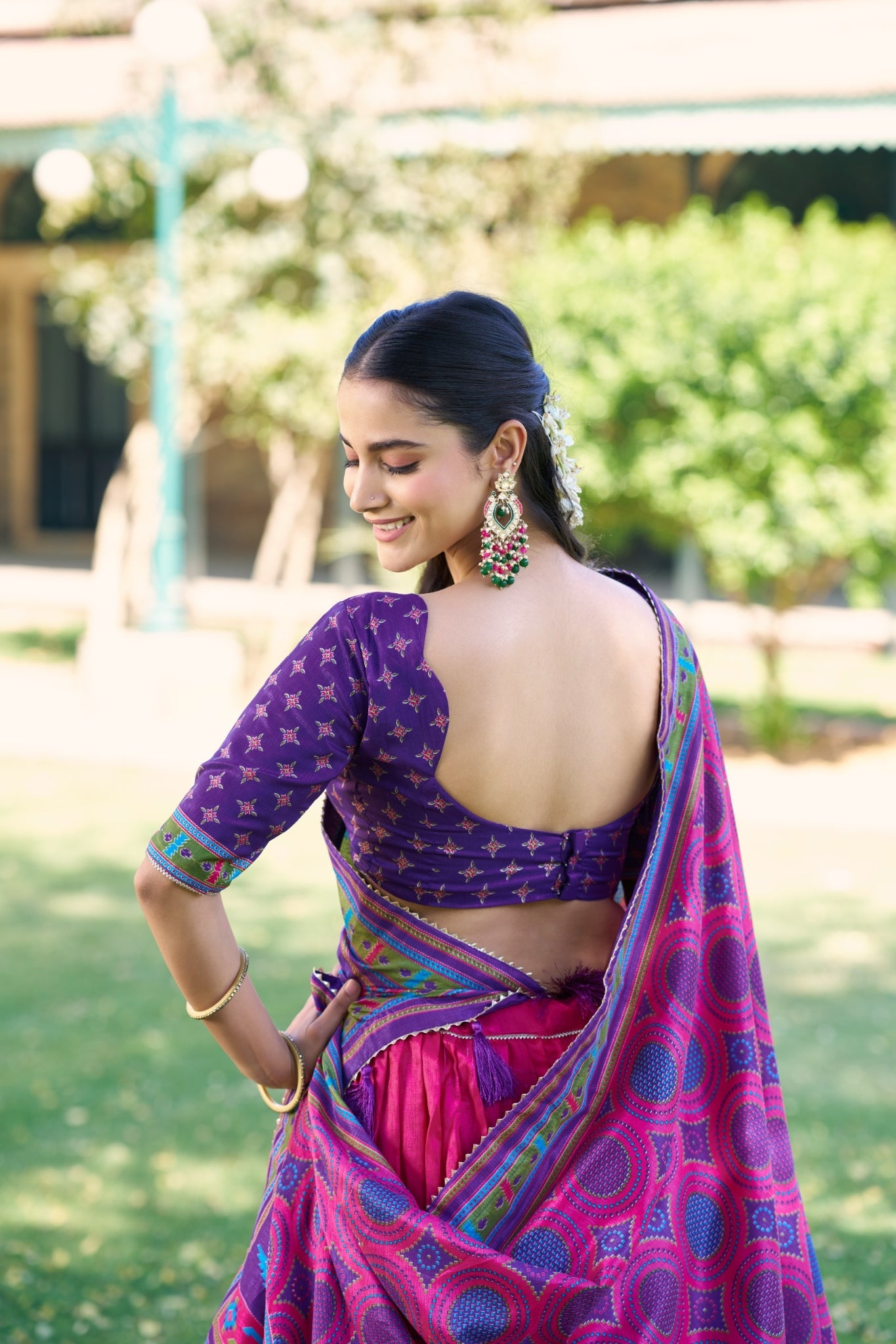 Premium Printed Festive Tasar Silk Lehenga Choli Set For Women