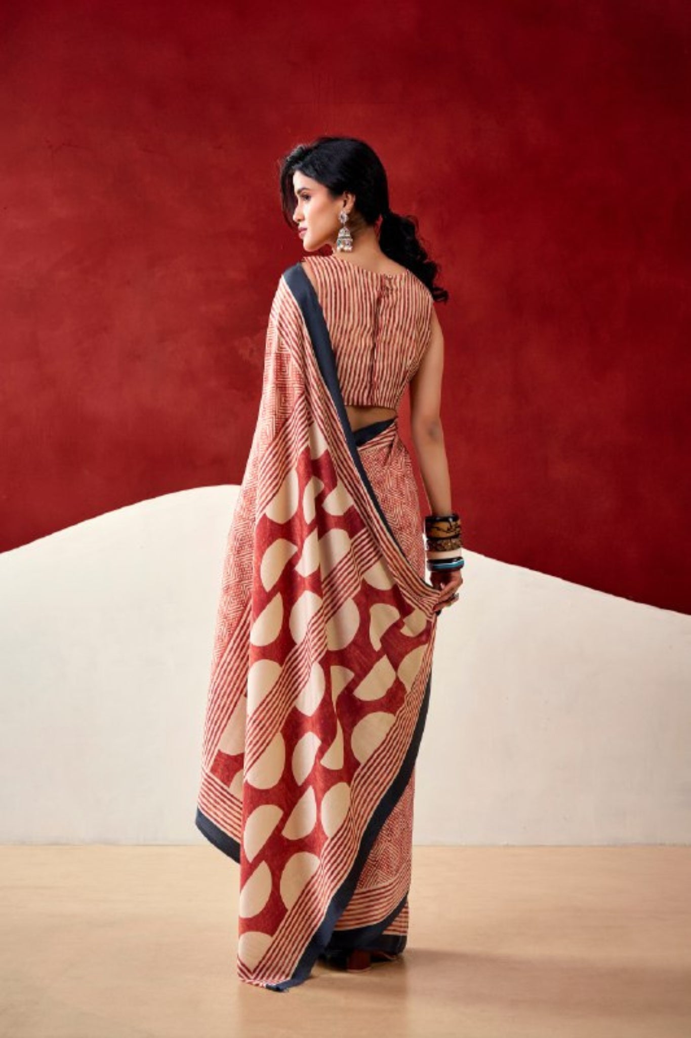 Soft Dull Silk Printed Saree With Elegant Border