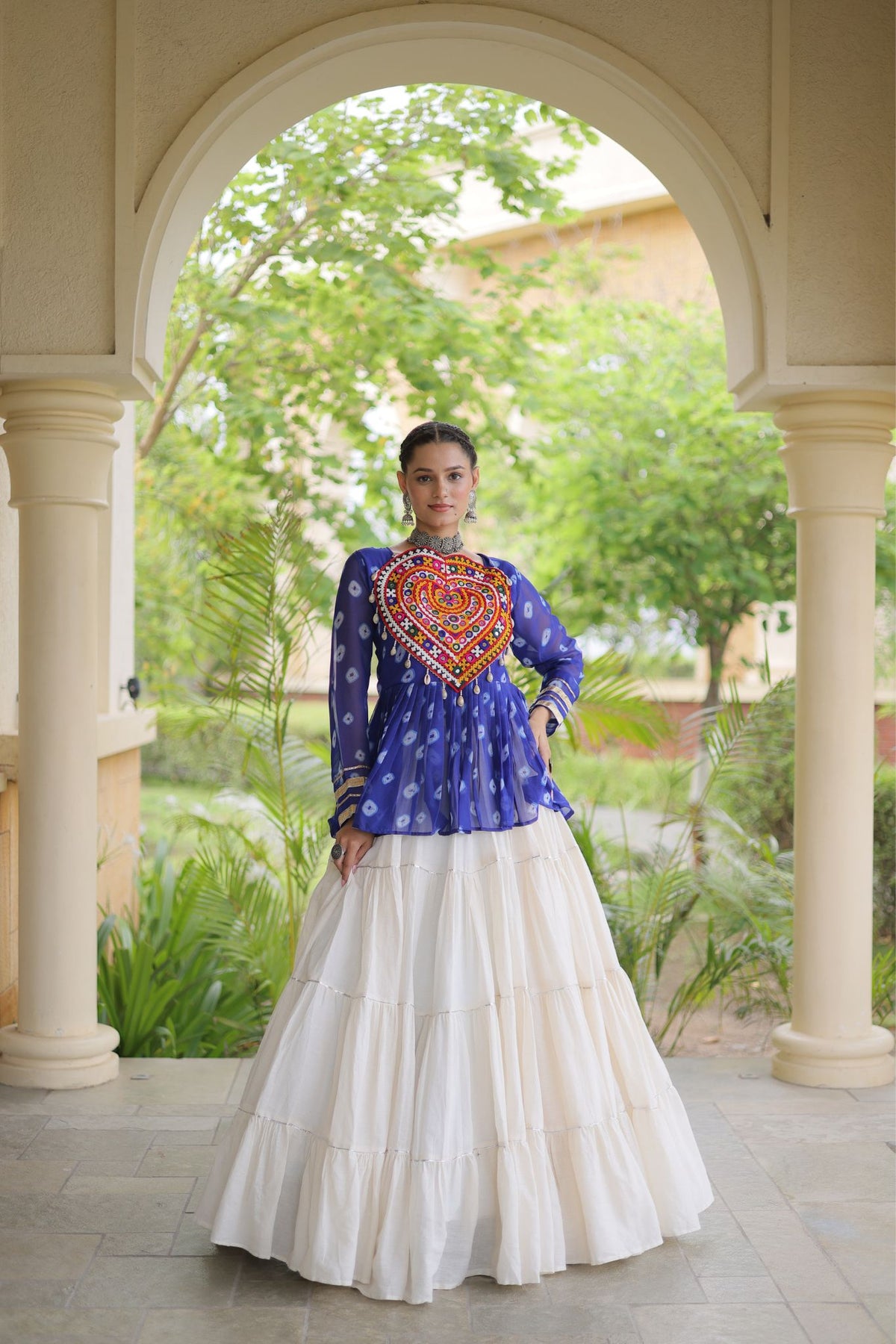 Rasrang Designer Bandhani Printed Navratri Lehenga Choli For Women