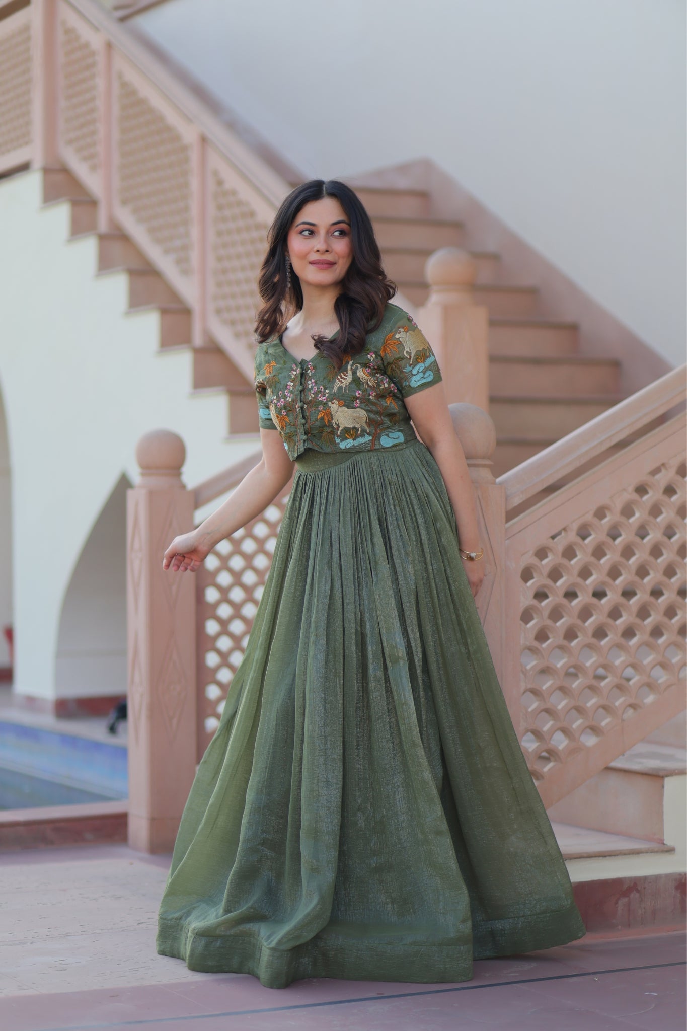 Beautiful Embroidered Designer Crafted Women Gown