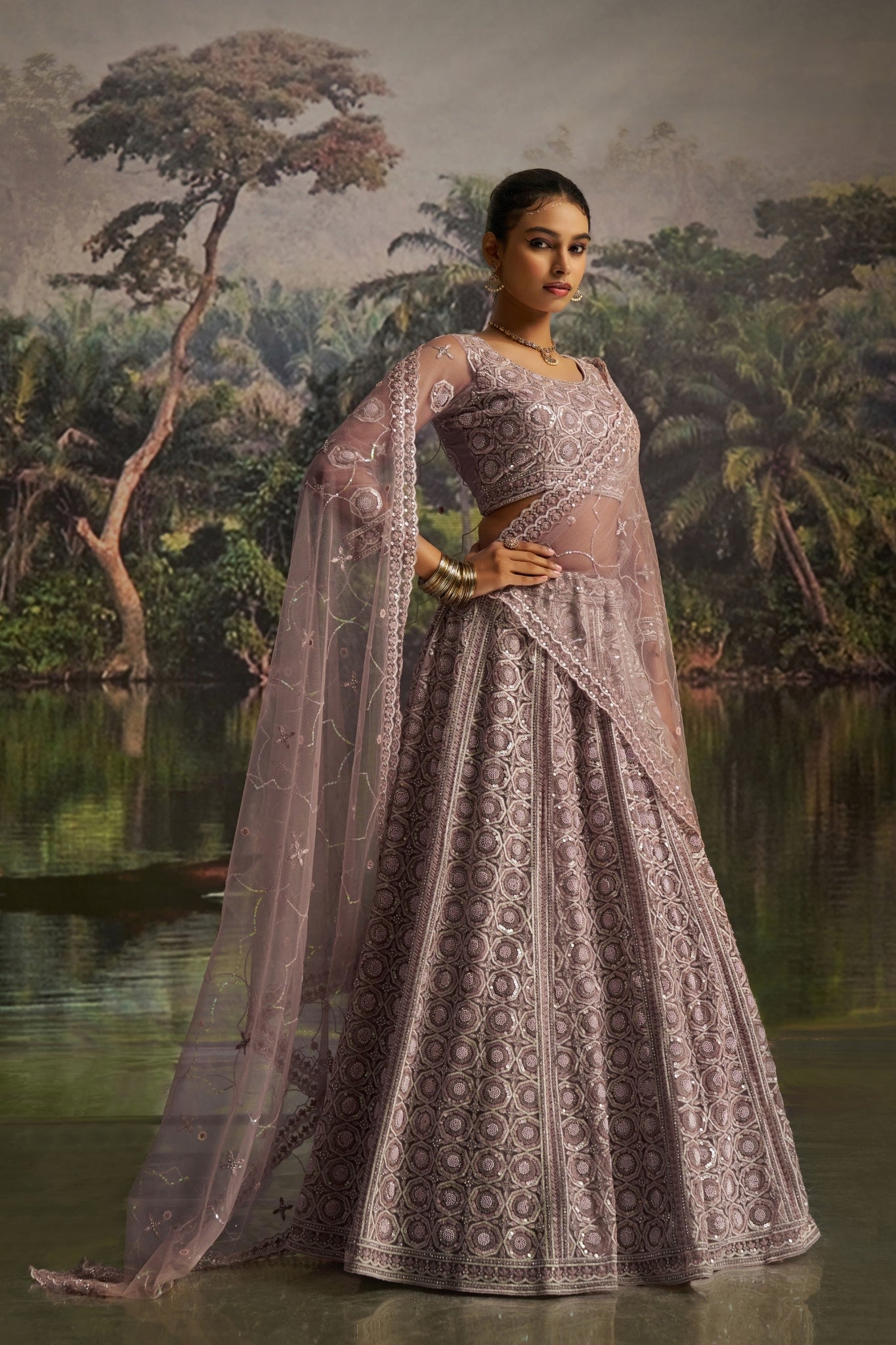 Luxury Soft Net Lehenga With Swarovski And Heavy Embroidery