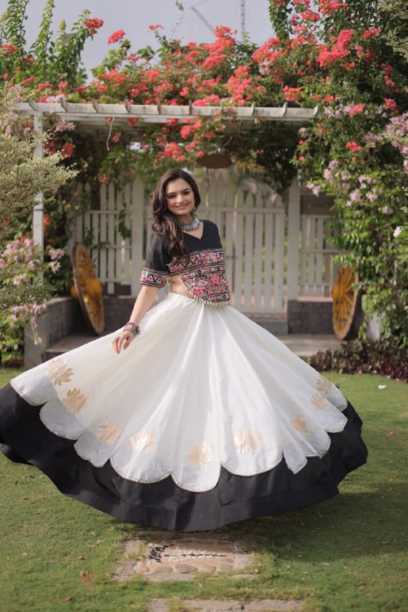 Raasrang Traditional Kutchi Work Lehenga Choli For Navratri