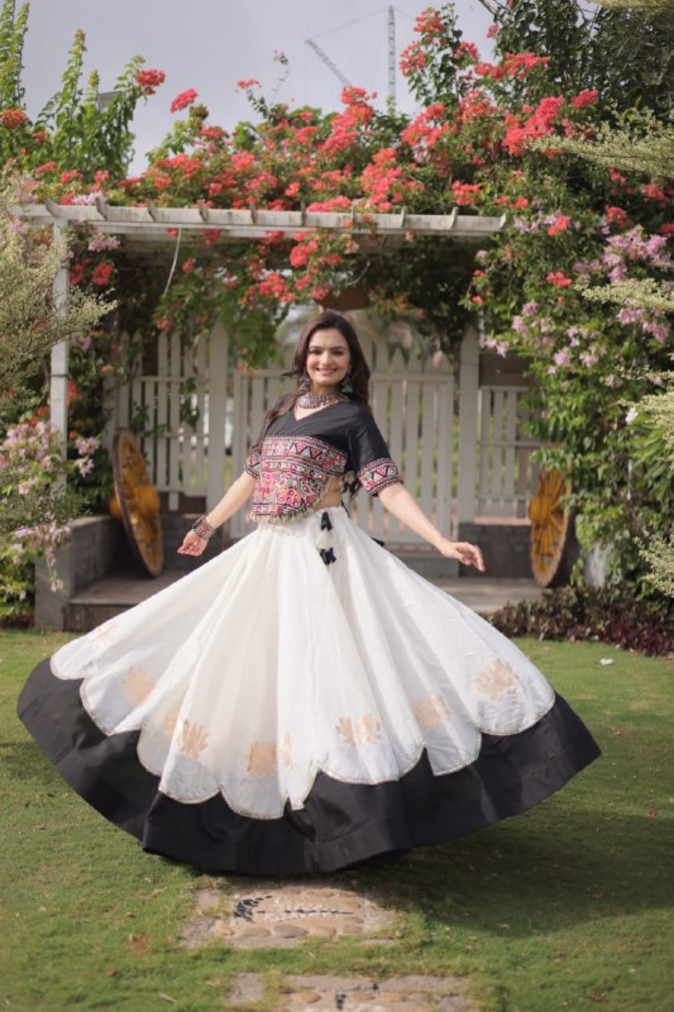 Raasrang Traditional Kutchi Work Lehenga Choli For Navratri