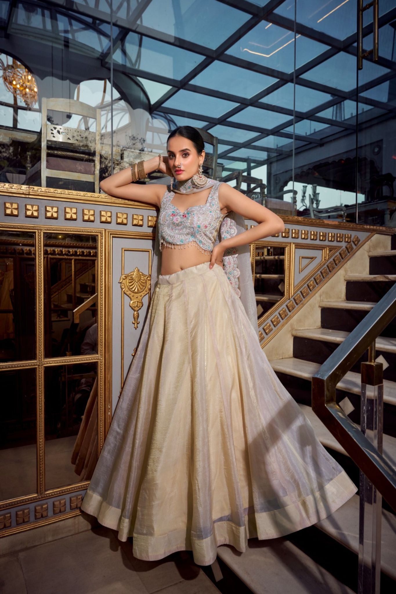 Elegant Sequins Embroidery With Jarkan Diamond Work Designer Lehenga Choli