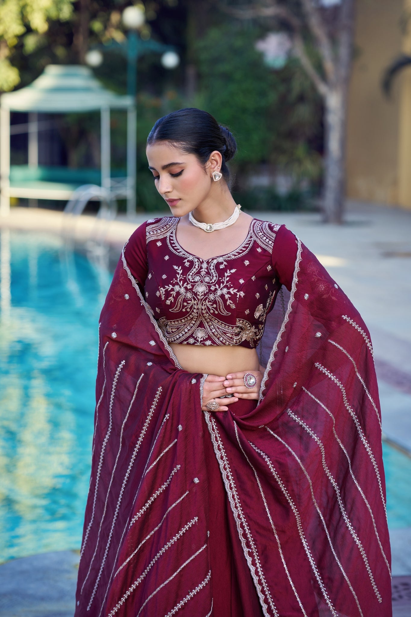 Designer Premium Embroidered Ethnic Lehenga Choli For Wedding