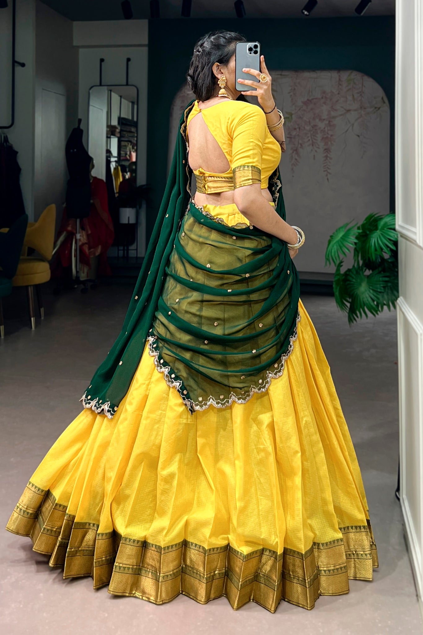 Royal Cotton Silk Beautiful Crafted Lehenga Choli For Women