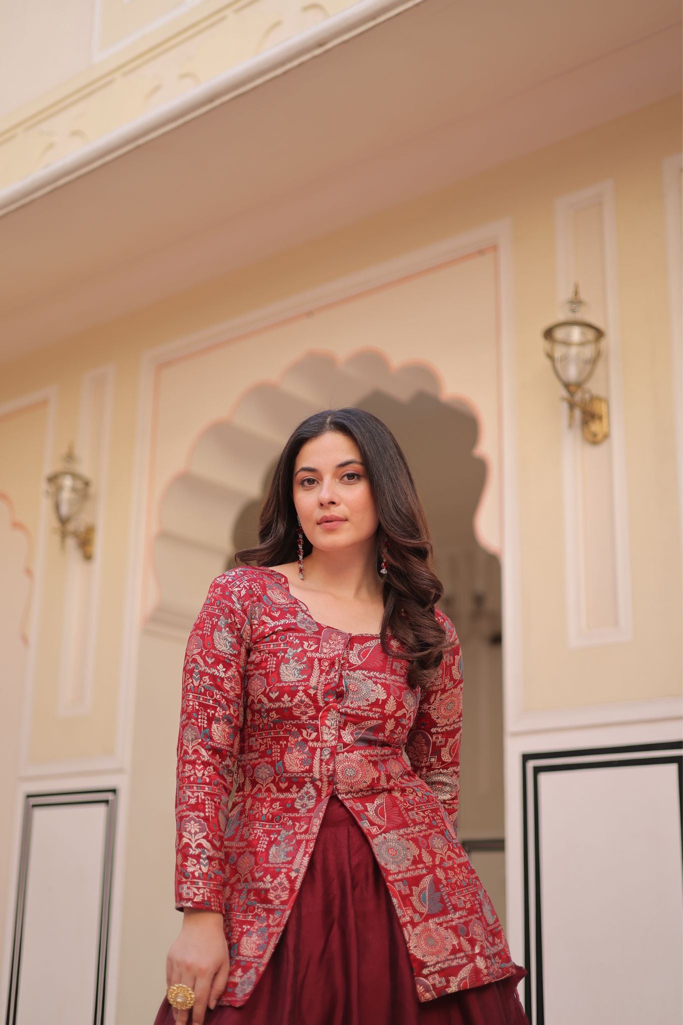 Pure Simmer Festive Jacquard Designer Readymade Lehenga Choli