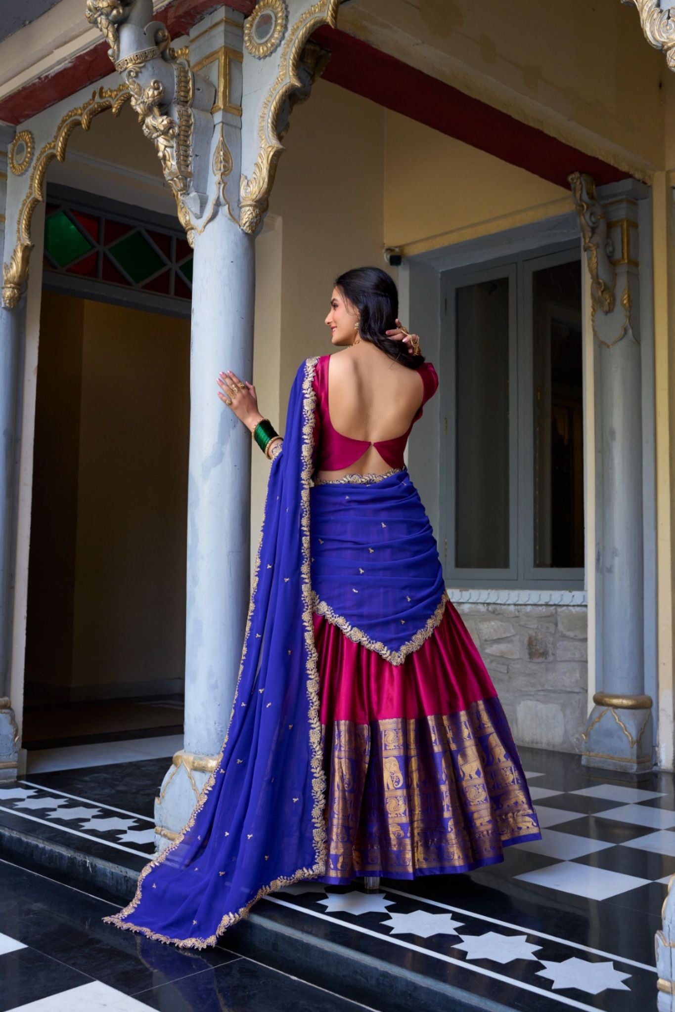 Tarika Narayan Pattu South Indian Lehenga Set