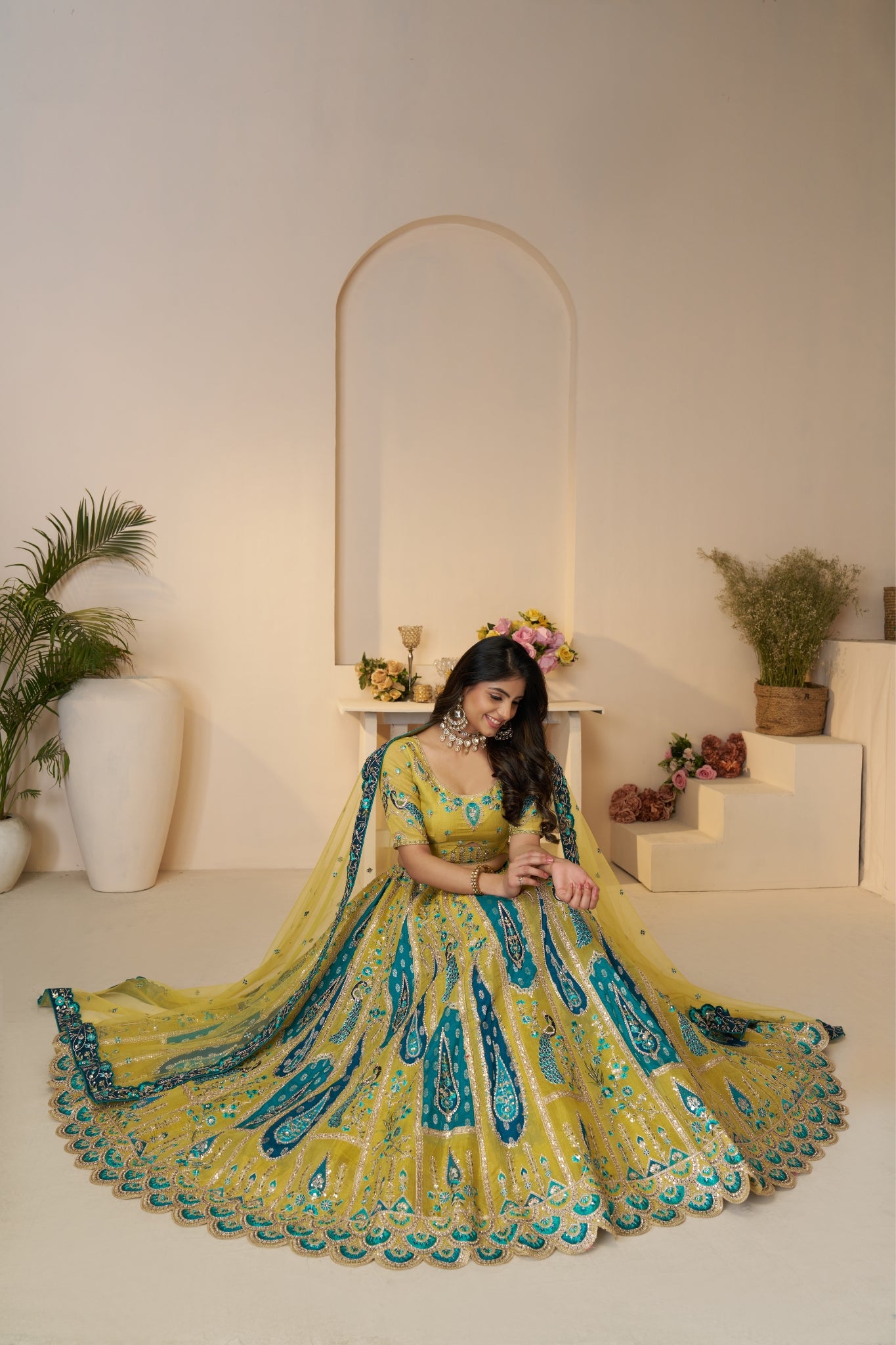 Perfect Wedding Designer Banarasi Silk Lehenga Choli Set