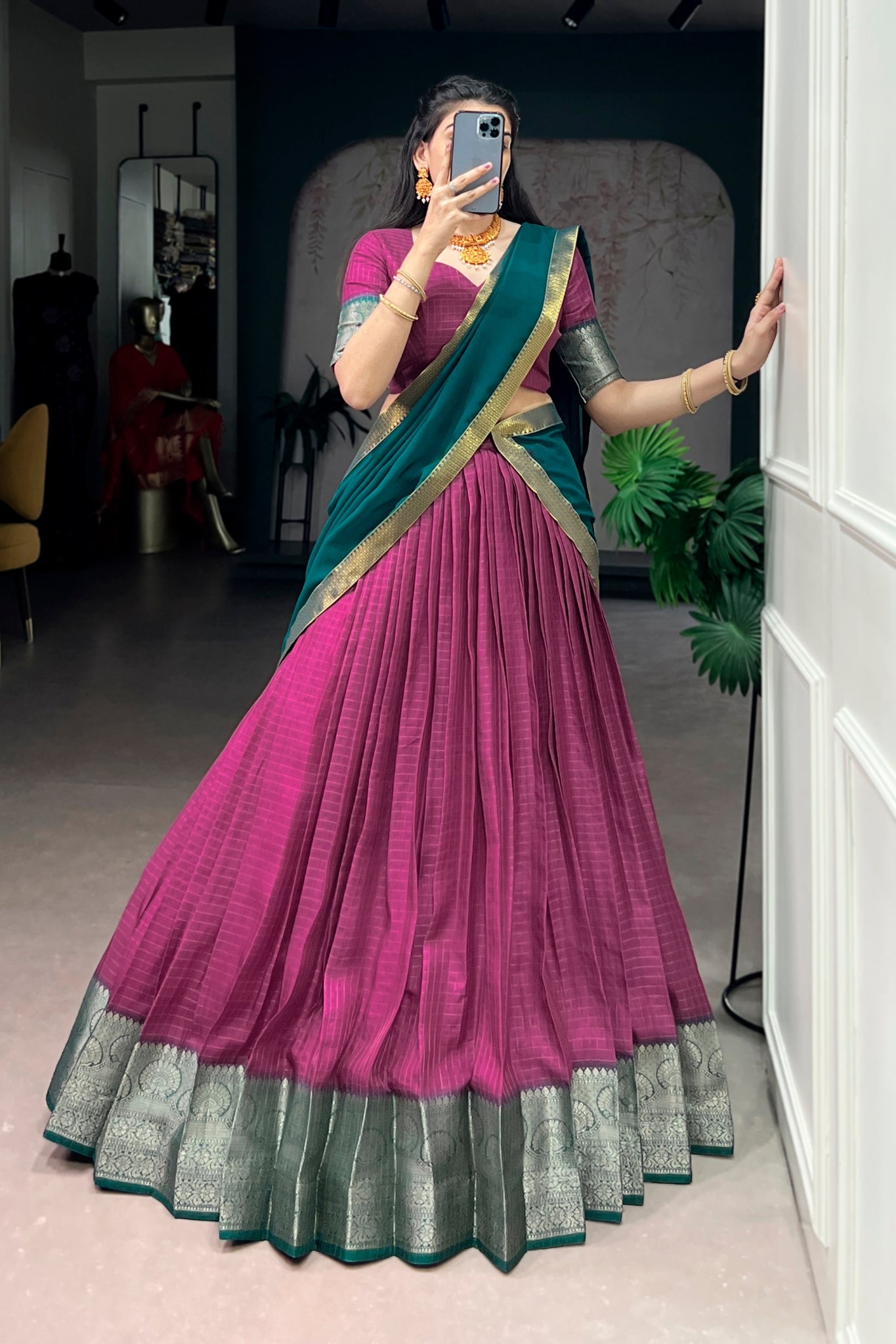 Premium Zari Weaving Work Lehenga Choli