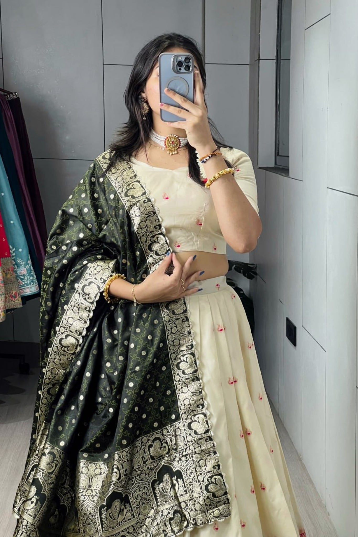 Royal Paithani Silk Lehenga Choli With Iconic Zari Dupatta For Wedding And Festive Wear