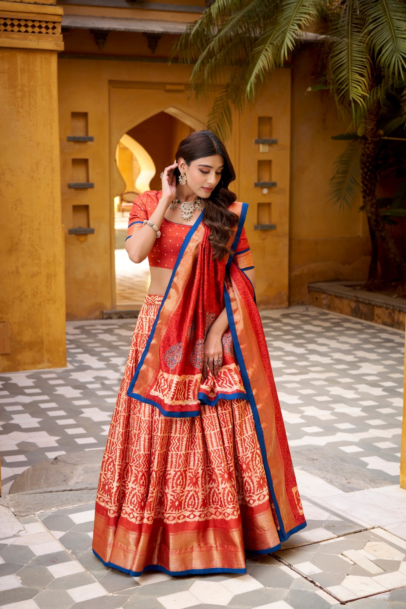 Heritage Batik Dola Silk Lehenga Choli