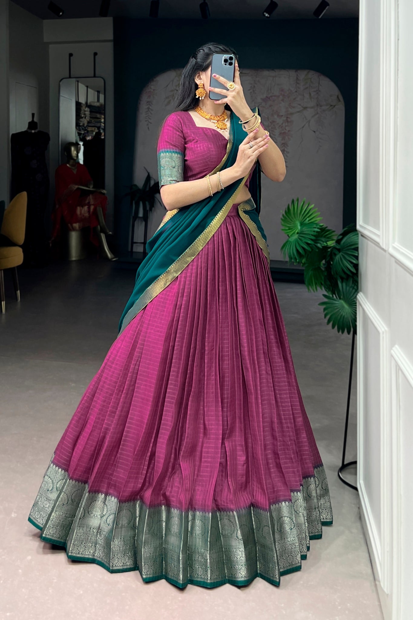 Premium Zari Weaving Work Lehenga Choli