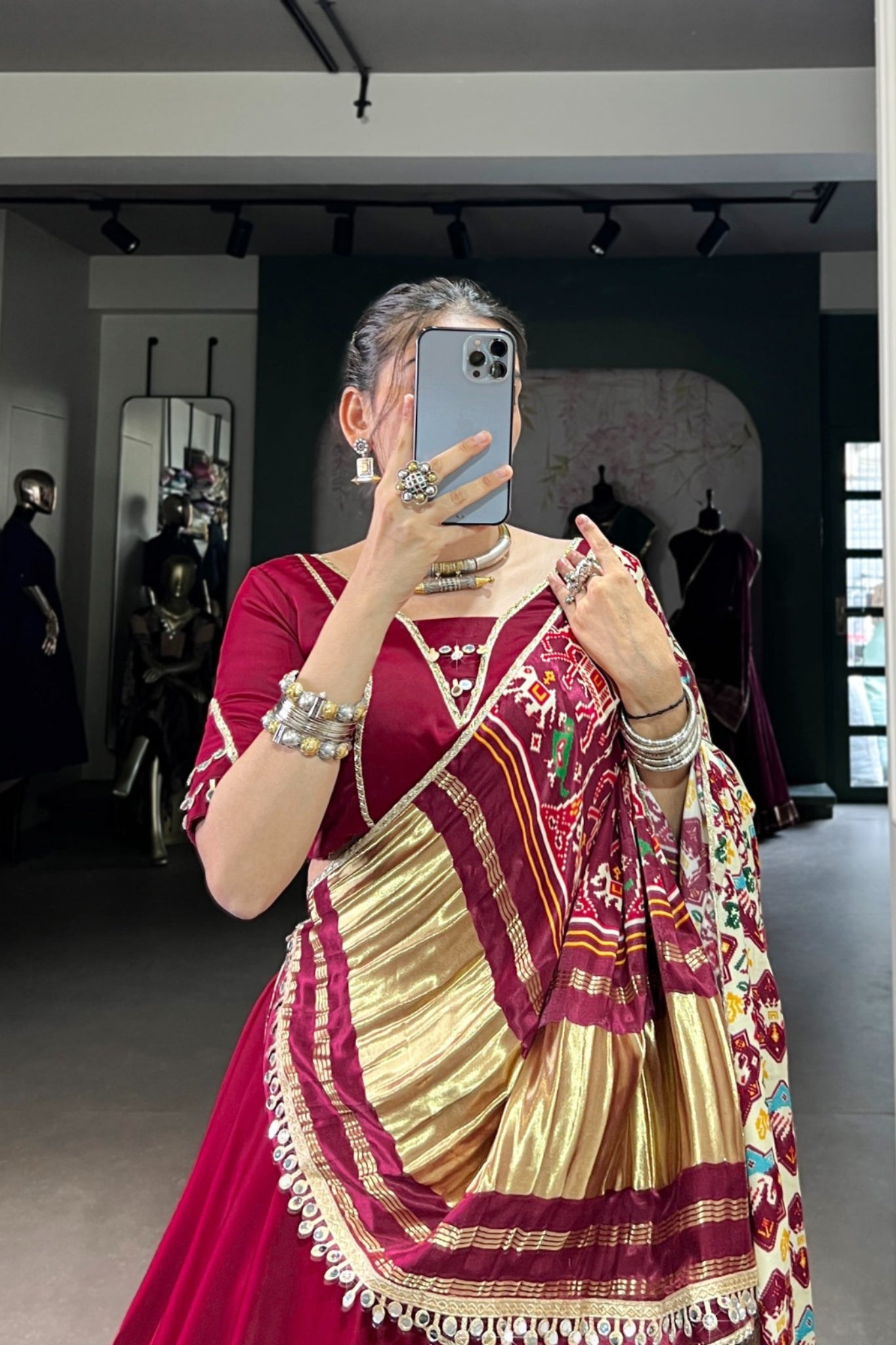Silk Georgette Traditional Designer Lehenga Choli With Stunning Gaji Silk Dupatta Set