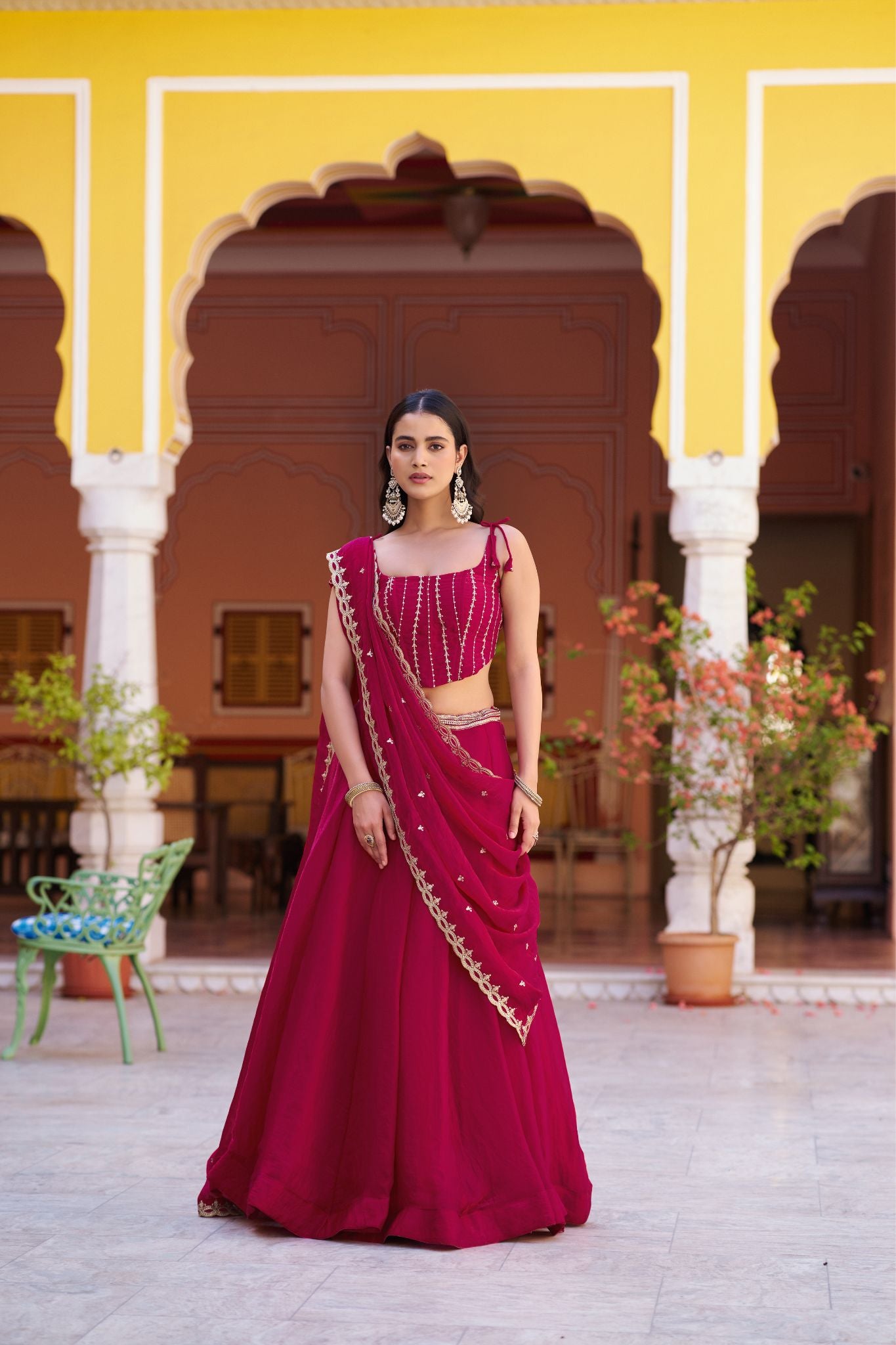 Premium Fendi Silk Lehenga Choli with Sequins & Thread Embroidery Work | Designer Festive & Wedding Wear for Women