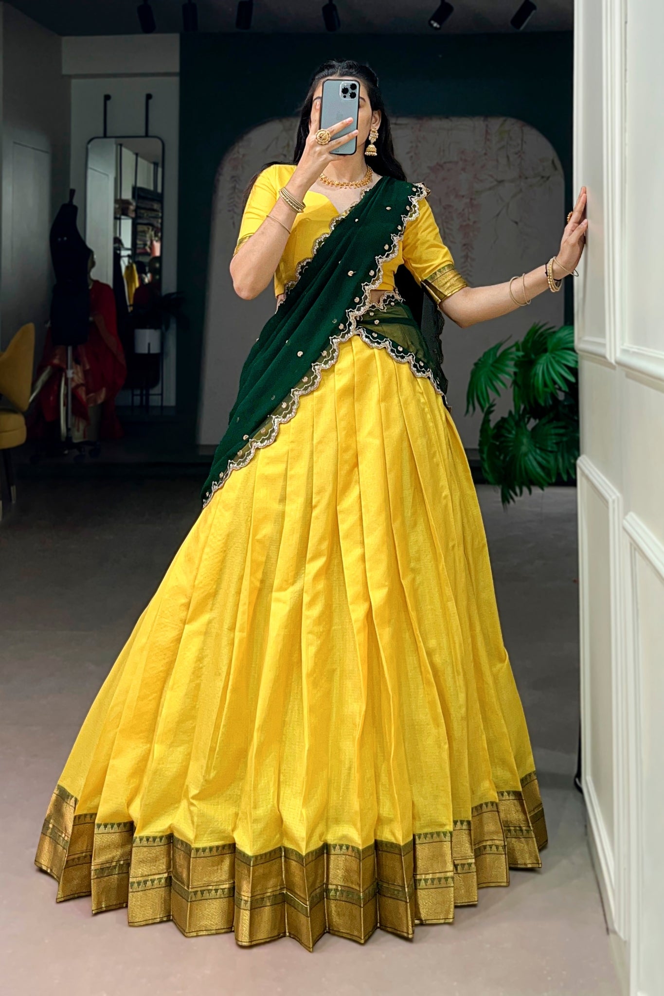 Royal Cotton Silk Beautiful Crafted Lehenga Choli For Women