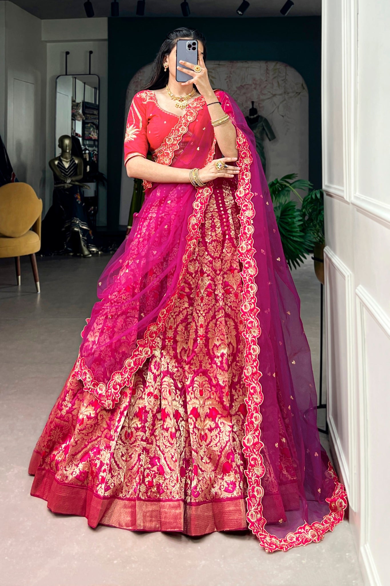 Designer Premium Jacquard Silk Lehenga Choli For Wedding