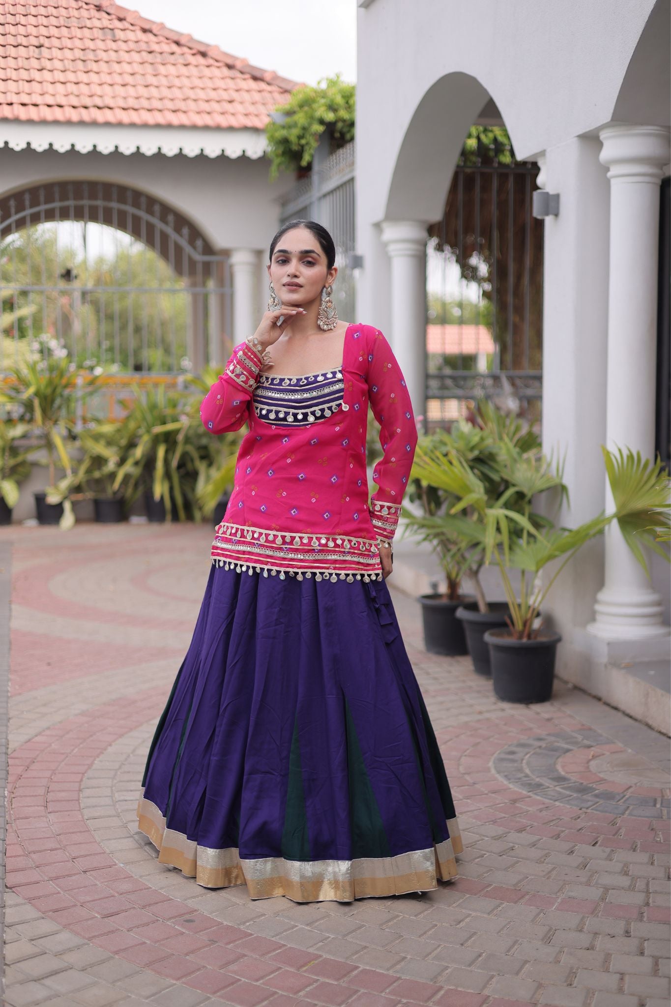 Raasrang Special Navratri Designer Lehenga Choli With Bandhani Printed Jacket For Women