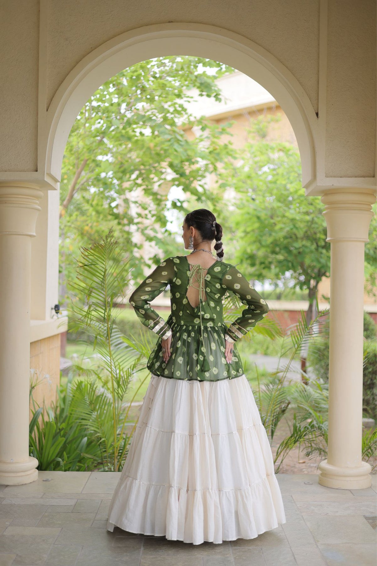 Rasrang Designer Bandhani Printed Navratri Lehenga Choli For Women
