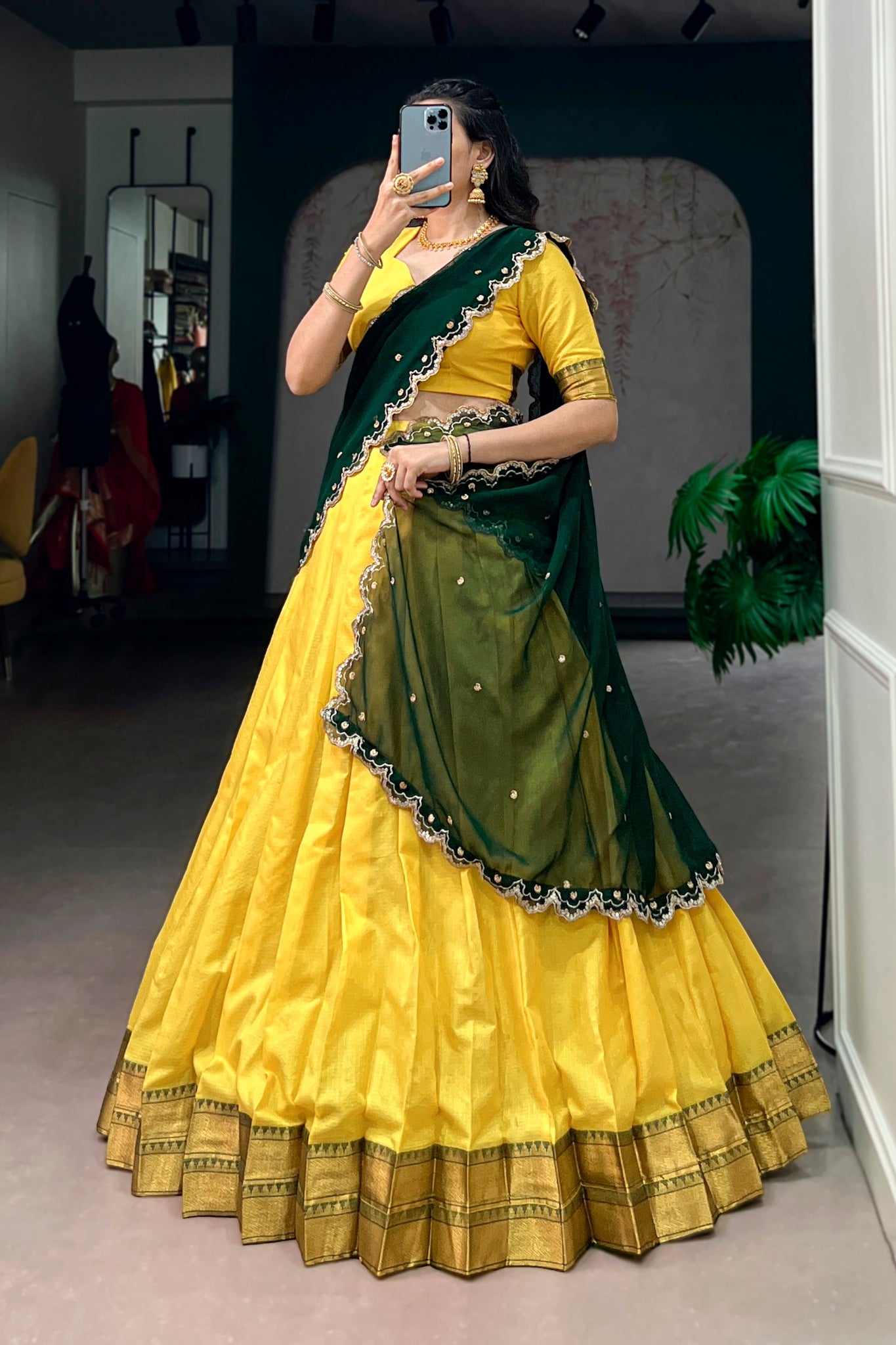 Royal Cotton Silk Beautiful Crafted Lehenga Choli For Women