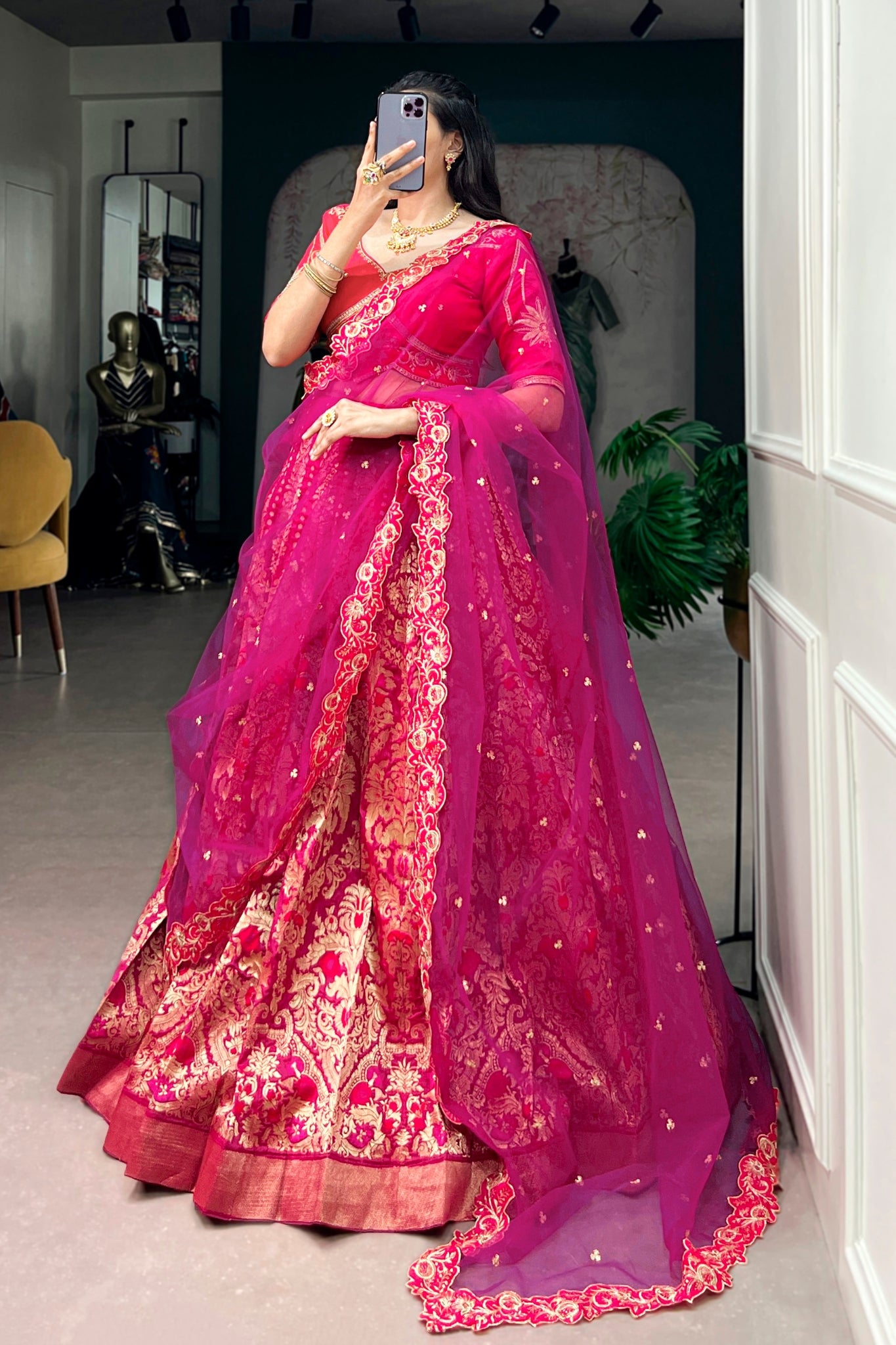 Designer Premium Jacquard Silk Lehenga Choli For Wedding