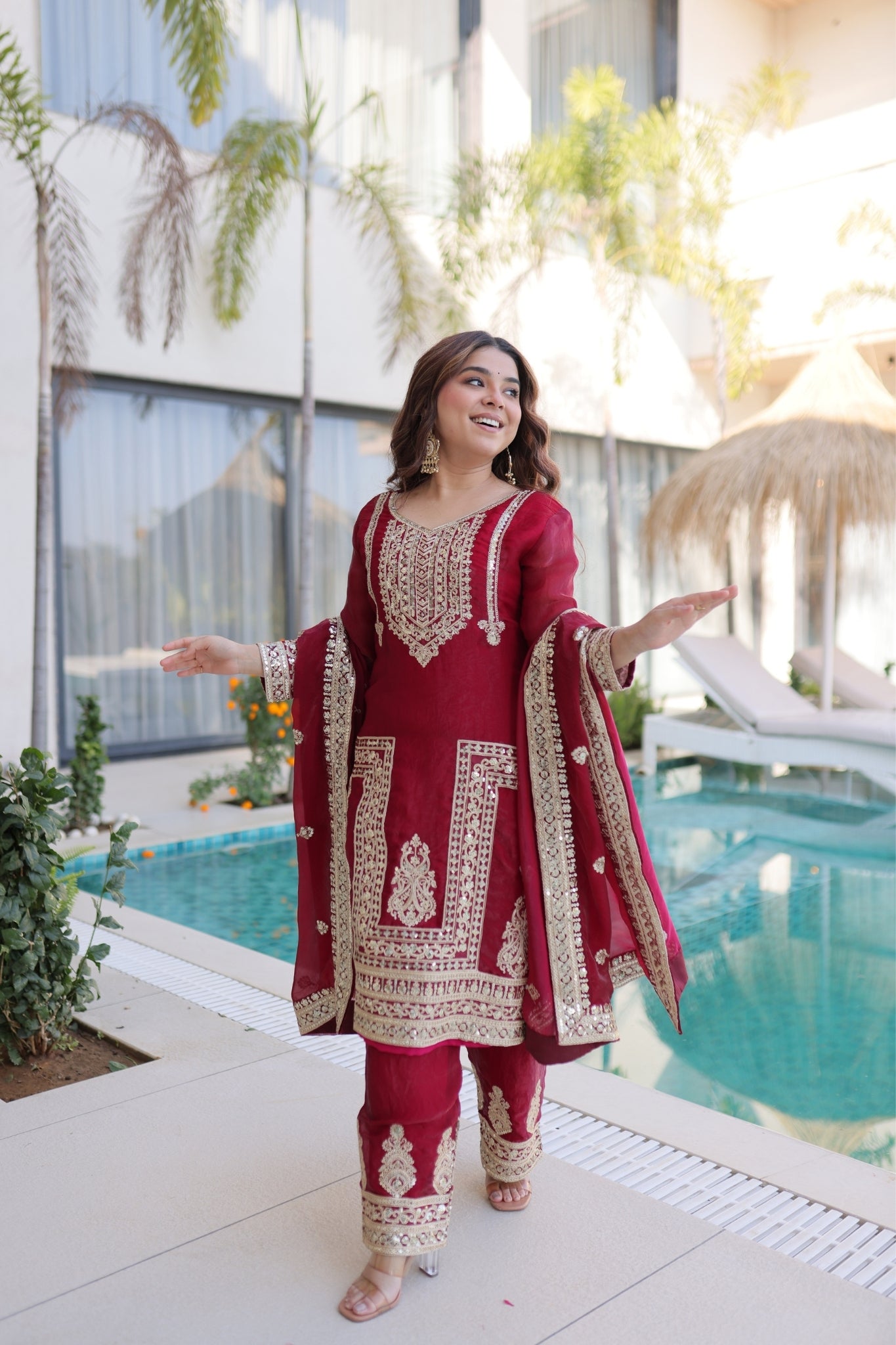 Designer Embroidered Salwar Suit Set For Women