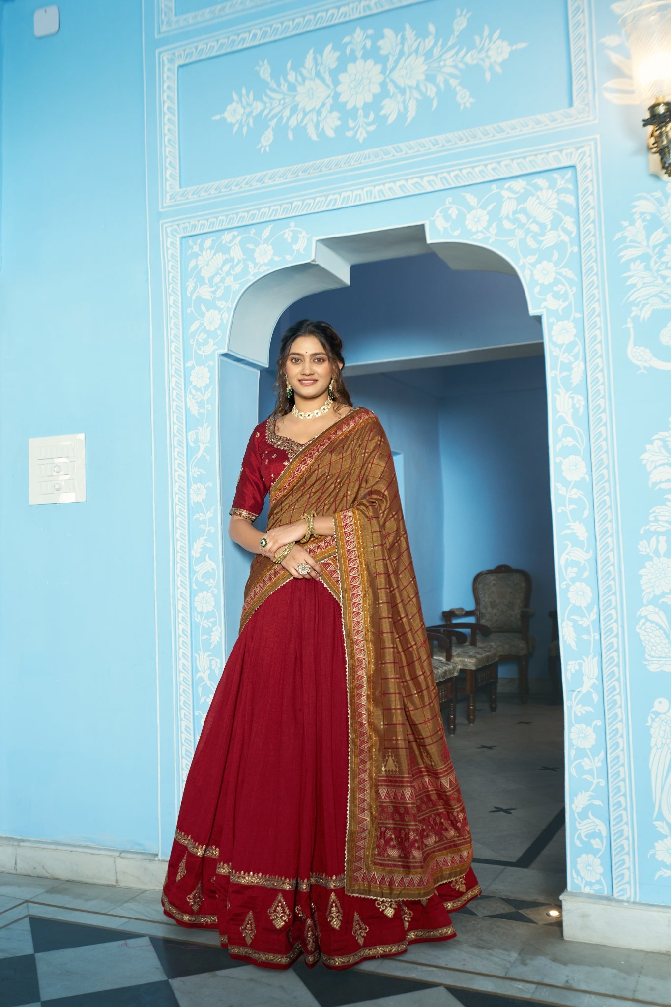 Premium Vichitra Silk Embroidered Wedding And Festive Designer Lehenga Choli For Women